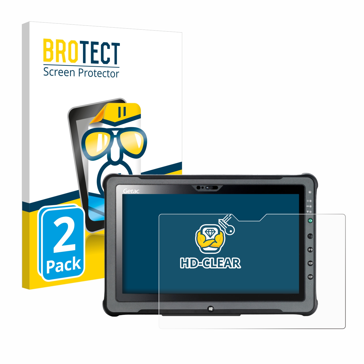 2x BROTECT Displayschutz-Folie pro Getac F110 Premium