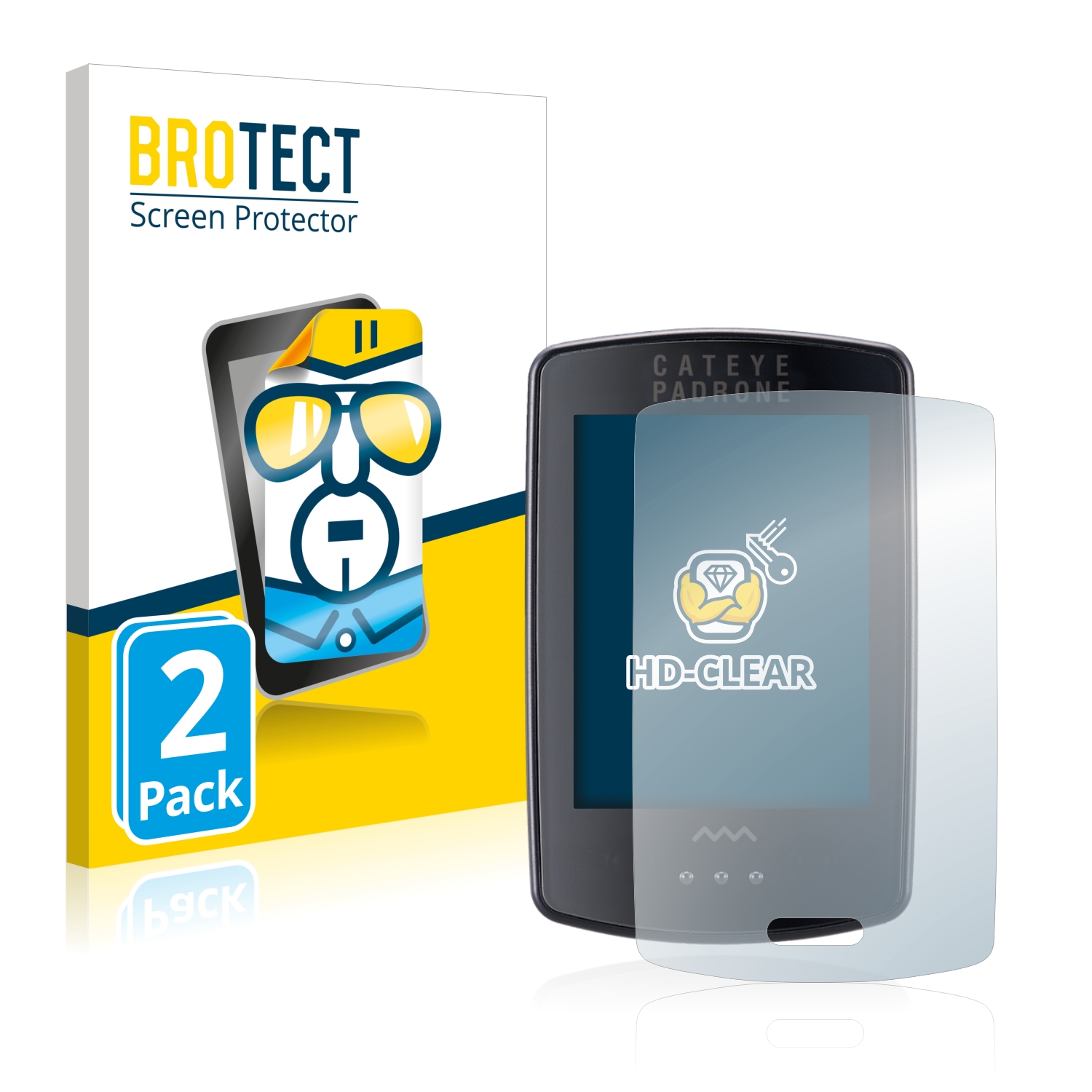2x BROTECT Displayschutz-Folie pro Cateye Padrone Stealth Edition