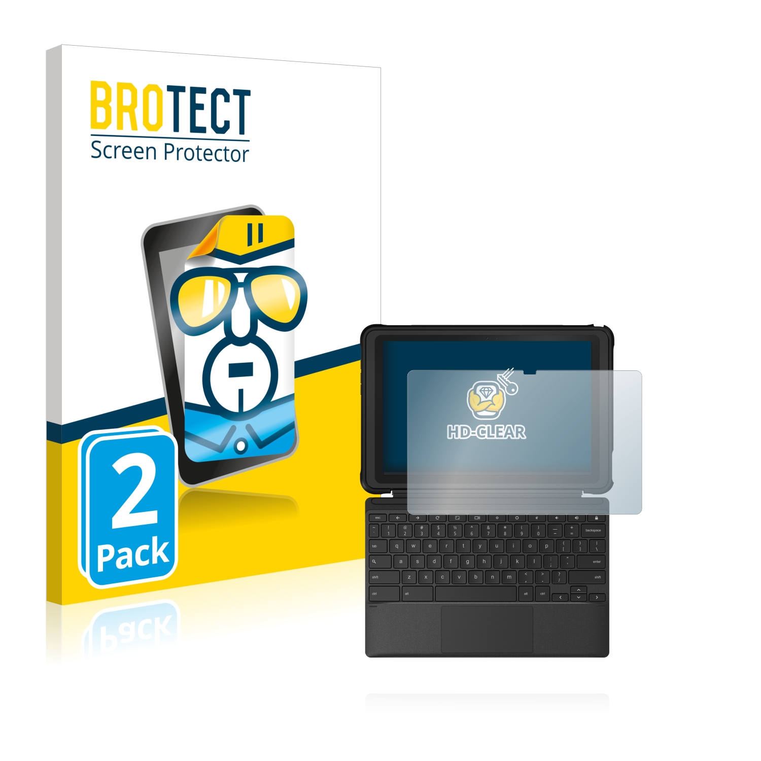 2x BROTECT Displayschutz-Folie pro ASUS Chromebook Detachable CZ1