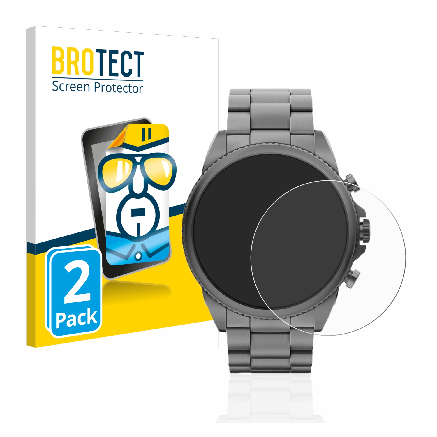 2x BROTECT Displayschutz-Folie pro Fossil Gen 6 (44mm)