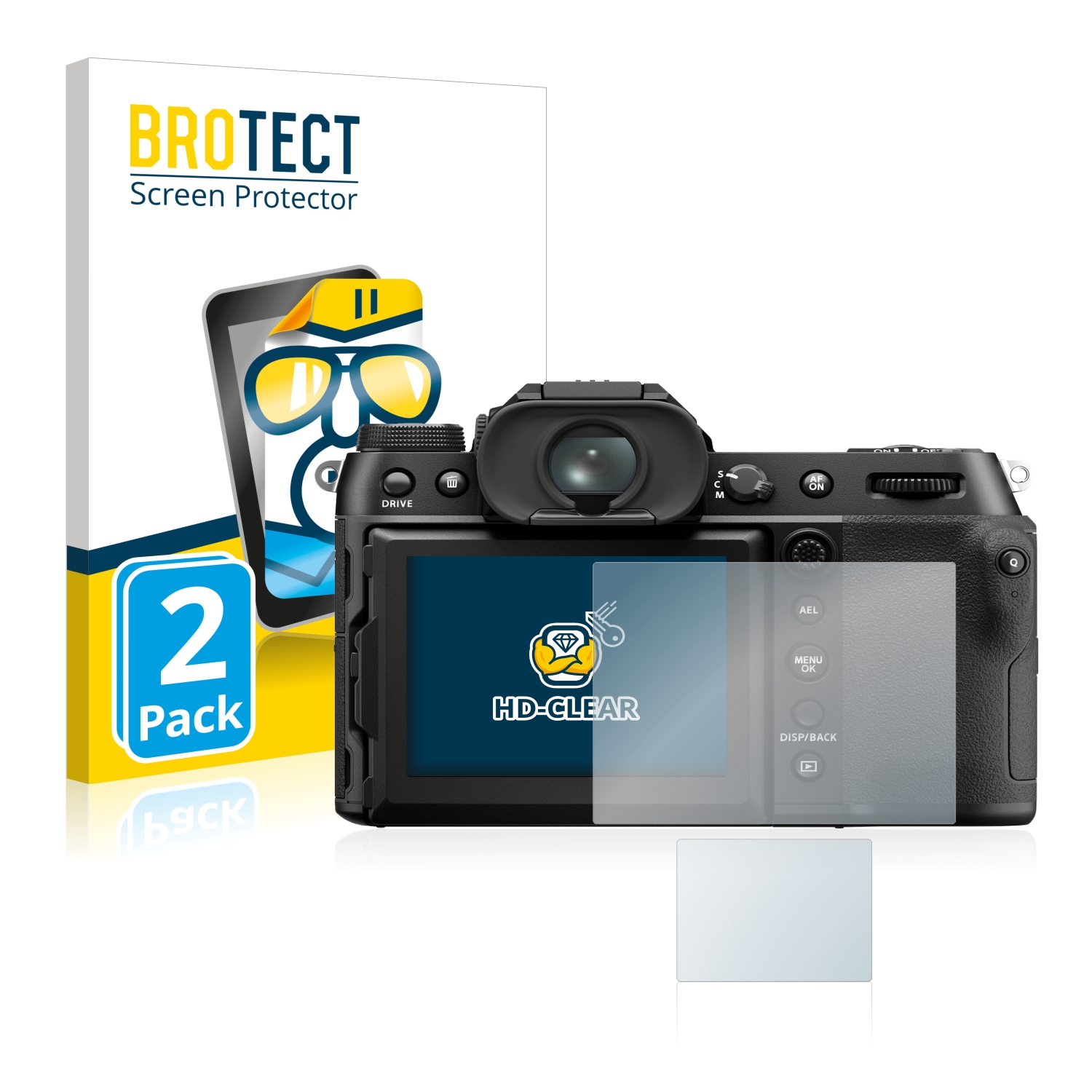 2x BROTECT Displayschutz-Folie pro Fujifilm GFX50S II