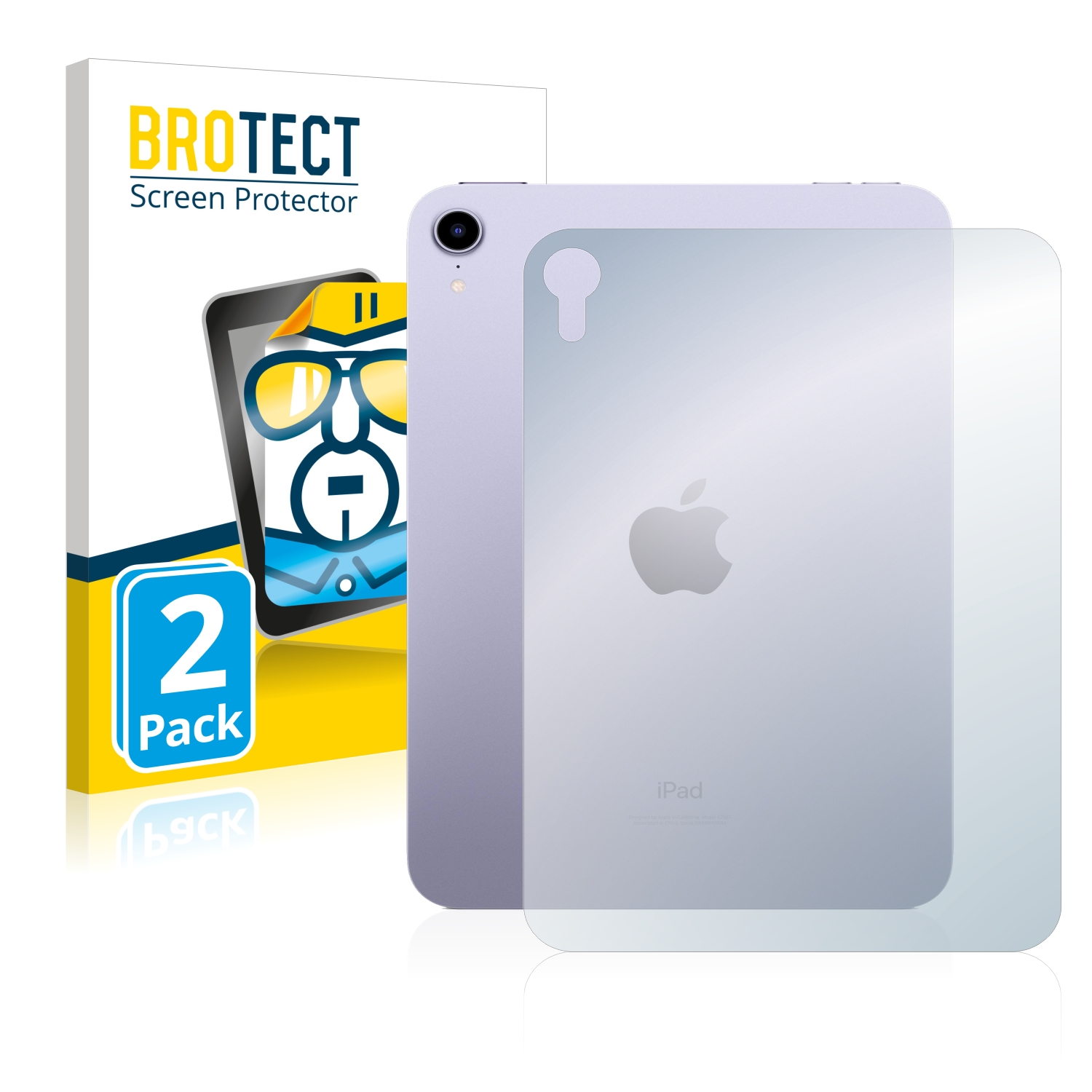 2x BROTECT Displayschutz-Folie pro Apple iPad Mini 6 WiFi 2021 (zadní strana, 6 Gen.)