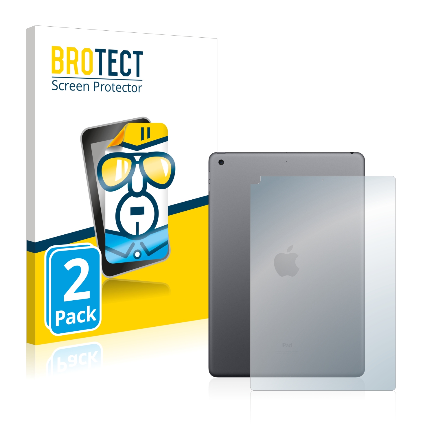 2x BROTECT Displayschutz-Folie pro Apple iPad 10.2? WiFi 2021 (zadní strana, 9 Gen.)