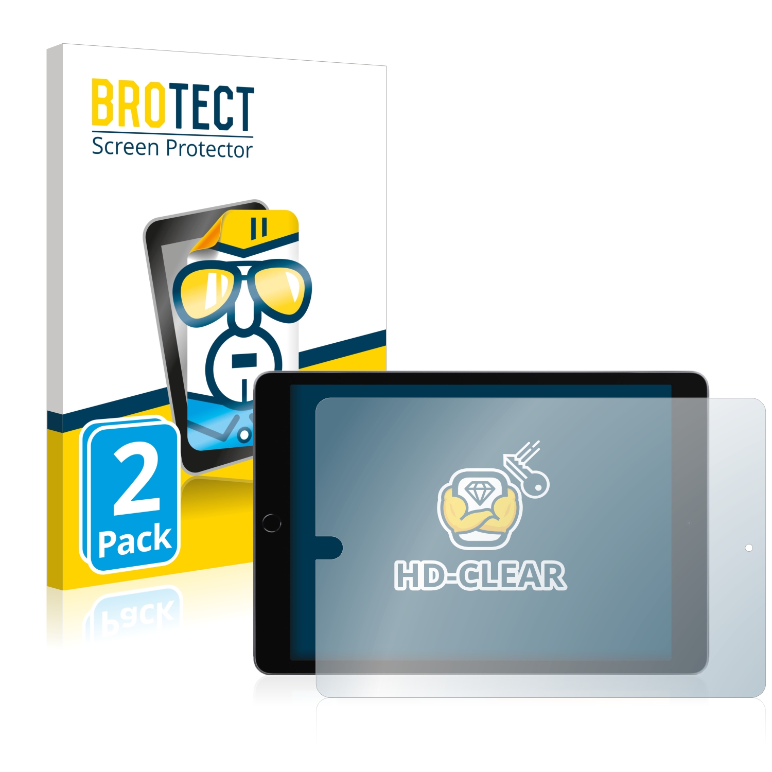 2x BROTECT Displayschutz-Folie pro Apple iPad 10.2 WiFi Cellular 2021 (na šířku, 9. Gen.)