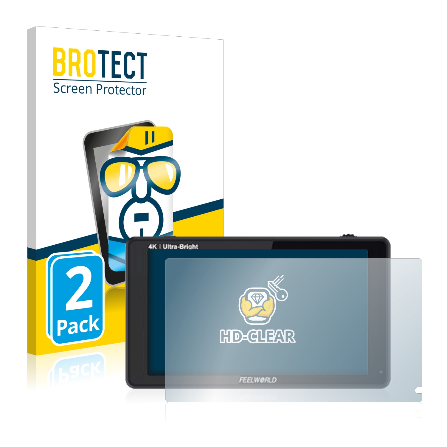 2x BROTECT Displayschutz-Folie pro Feelworld LUT6S 6