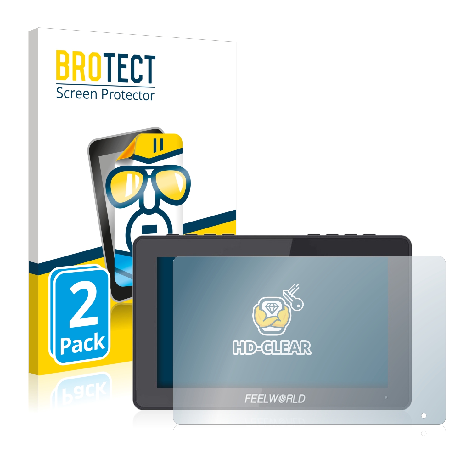 2x BROTECT Displayschutz-Folie pro Feelworld F5 PRO V2 5.5