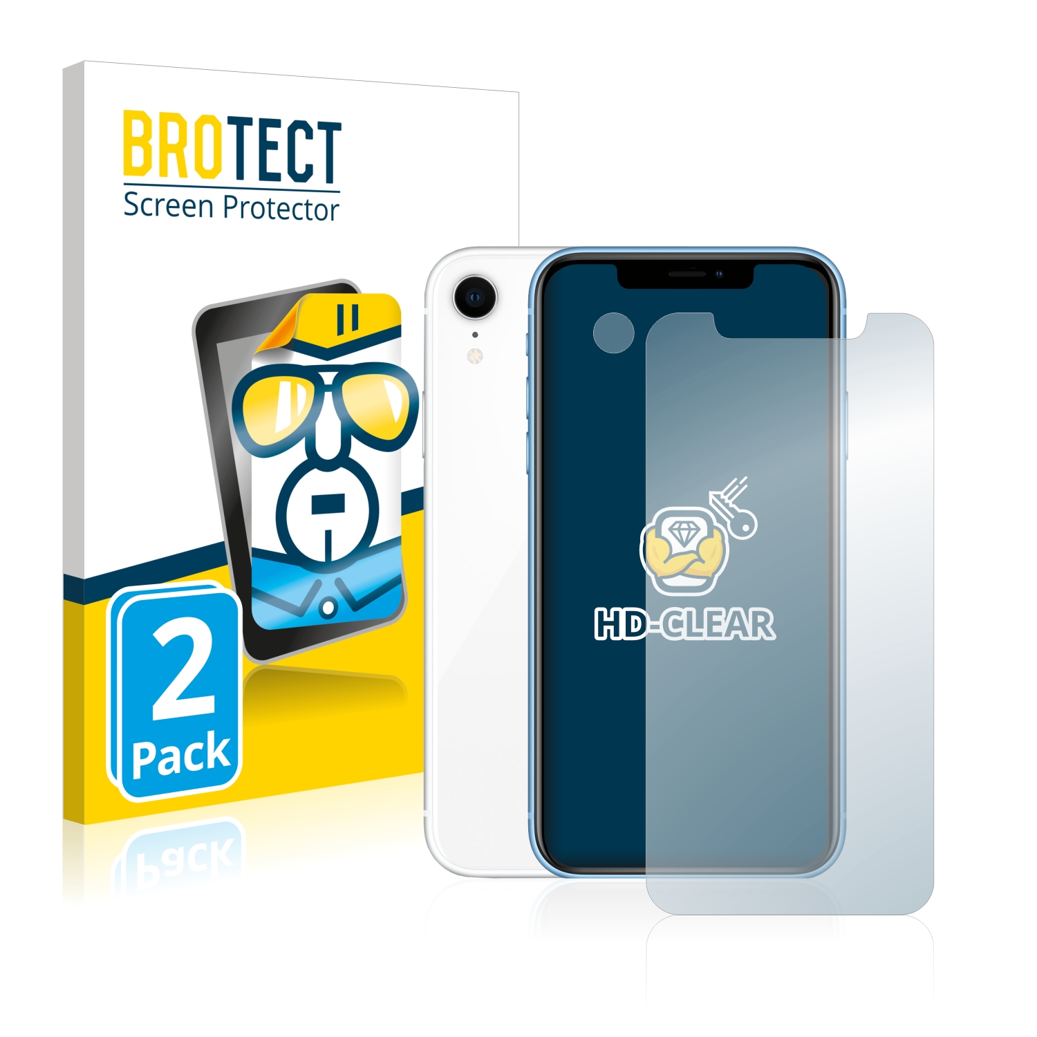2x BROTECT Displayschutz-Folie pro Apple iPhone XR (displej+Kamera)