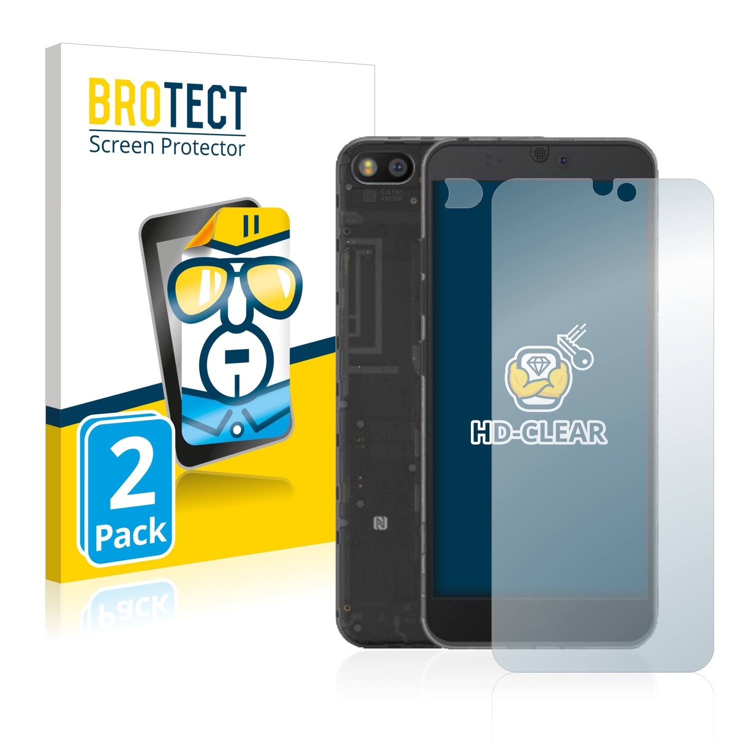 2x BROTECT Displayschutz-Folie pro Fairphone 3 (displej+Kamera)
