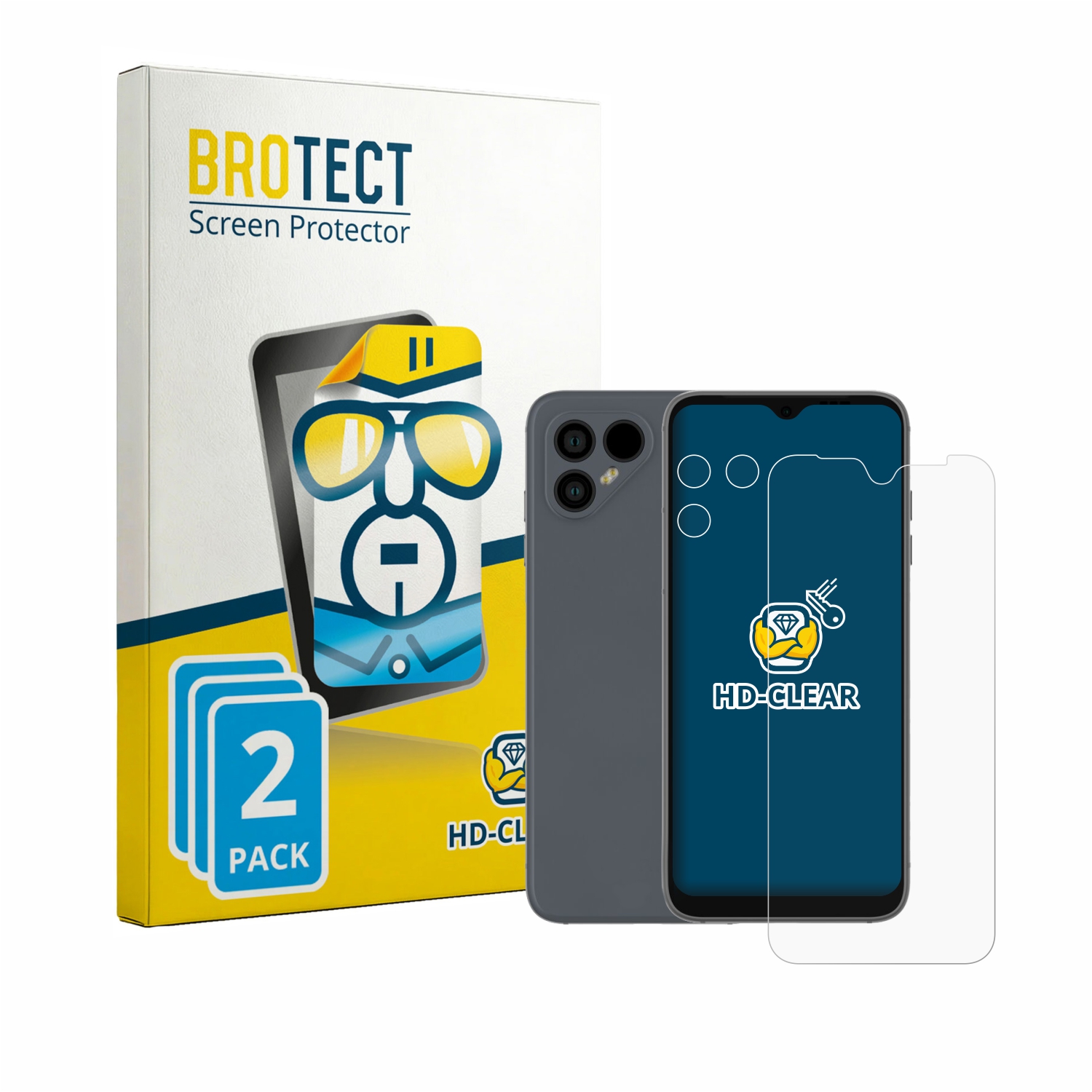2x BROTECT Displayschutz-Folie pro Fairphone 4 (displej+Kamera)