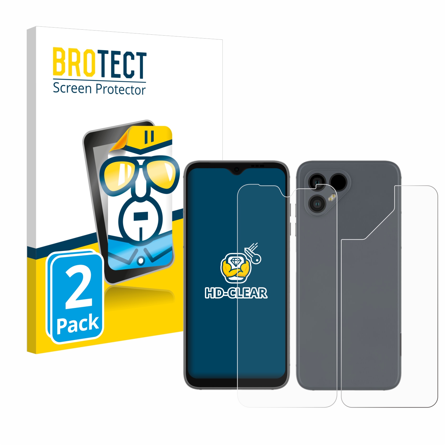 2x BROTECT Displayschutz-Folie pro Fairphone 4 (displej+zadní strana)