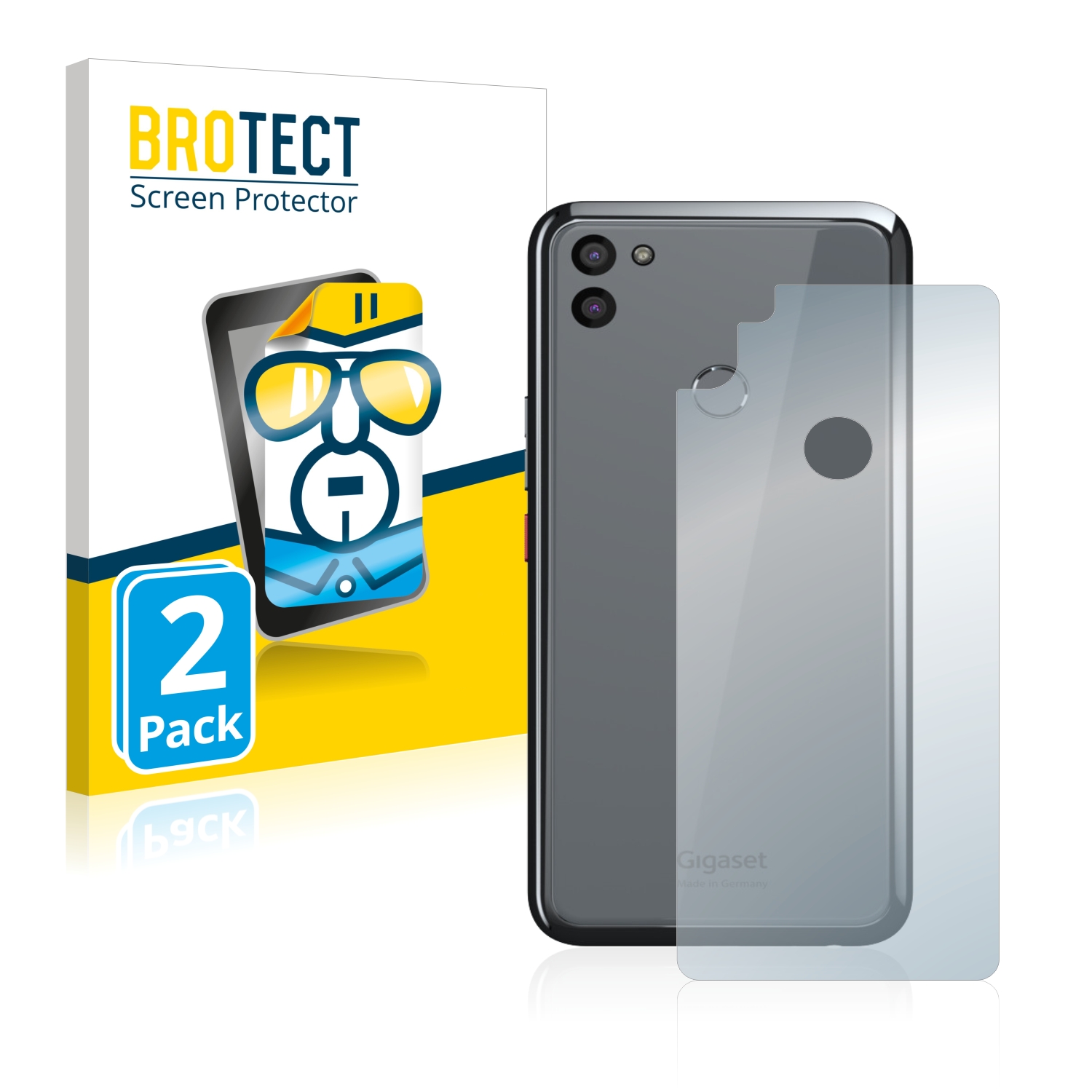 2x BROTECT Displayschutz-Folie pro Gigaset GS5 (zadní strana)
