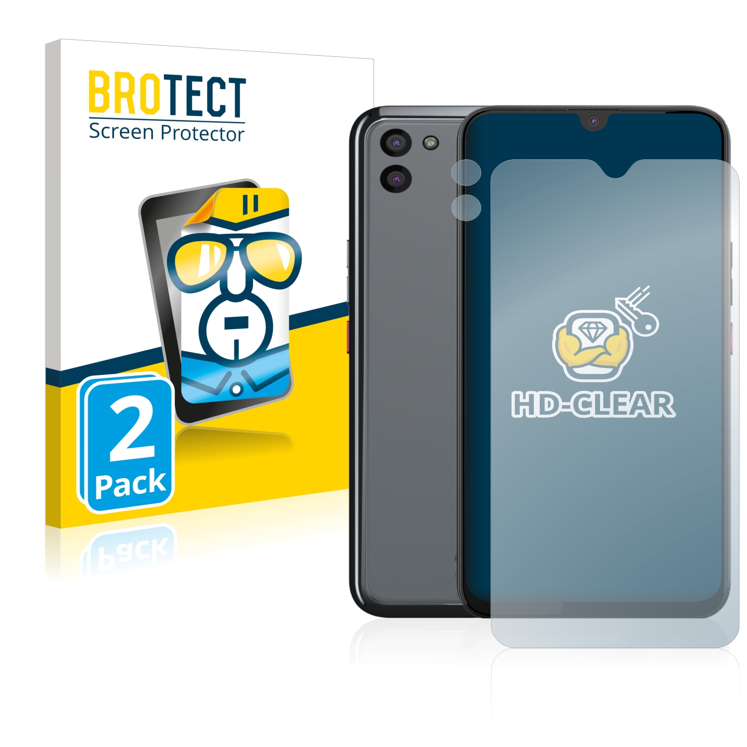 2x BROTECT Displayschutz-Folie pro Gigaset GS5 (displej+Kamera)
