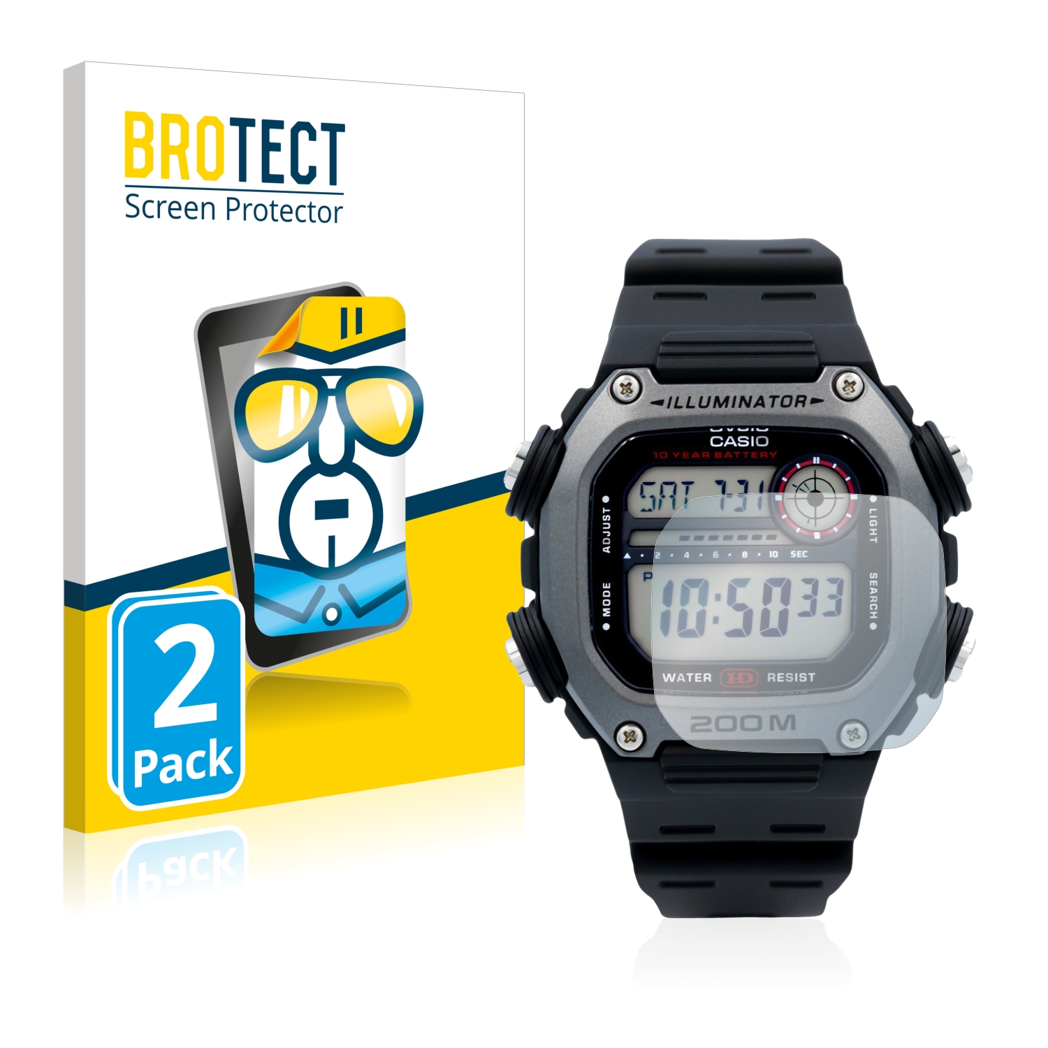 2x BROTECT Displayschutz-Folie pro Casio DW-291H