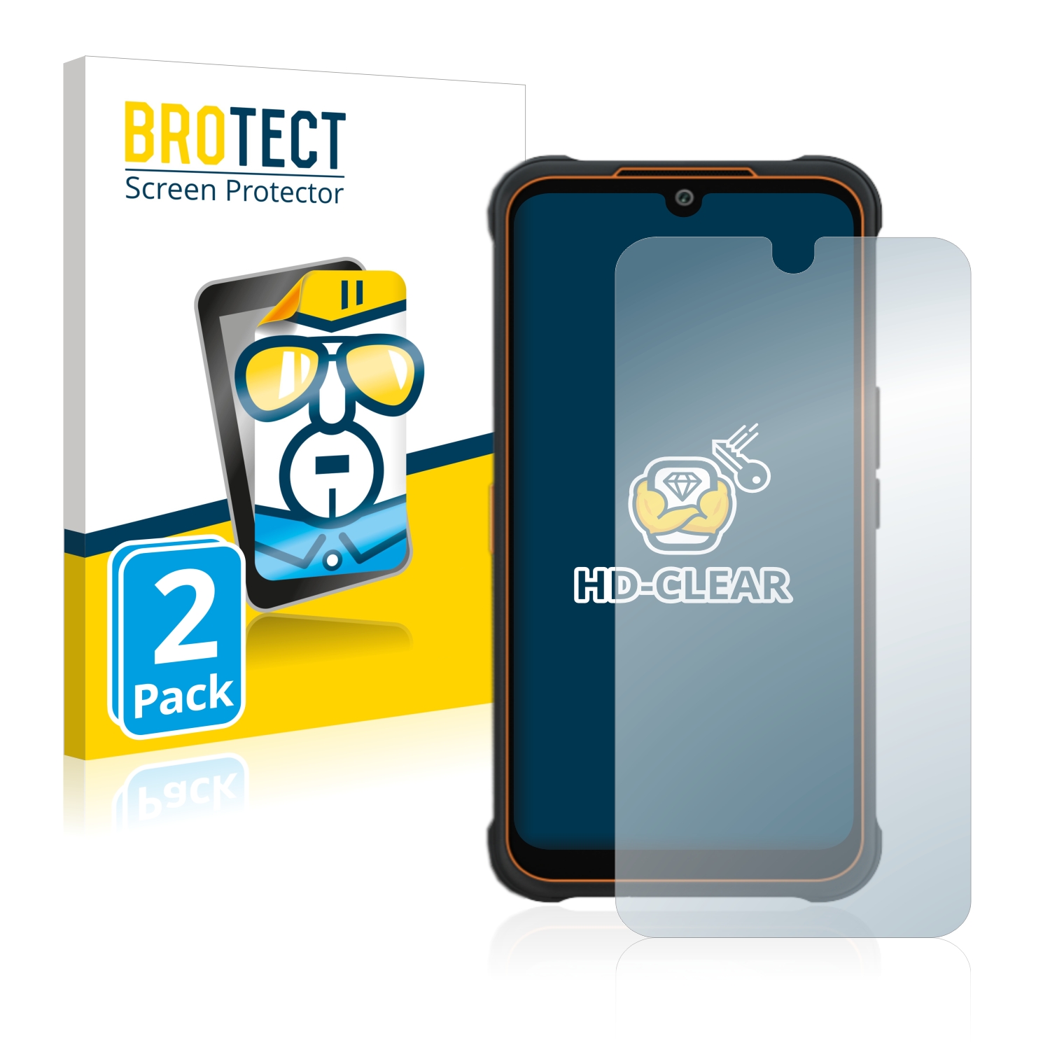 2x BROTECT Displayschutz-Folie pro AGM Glory Pro