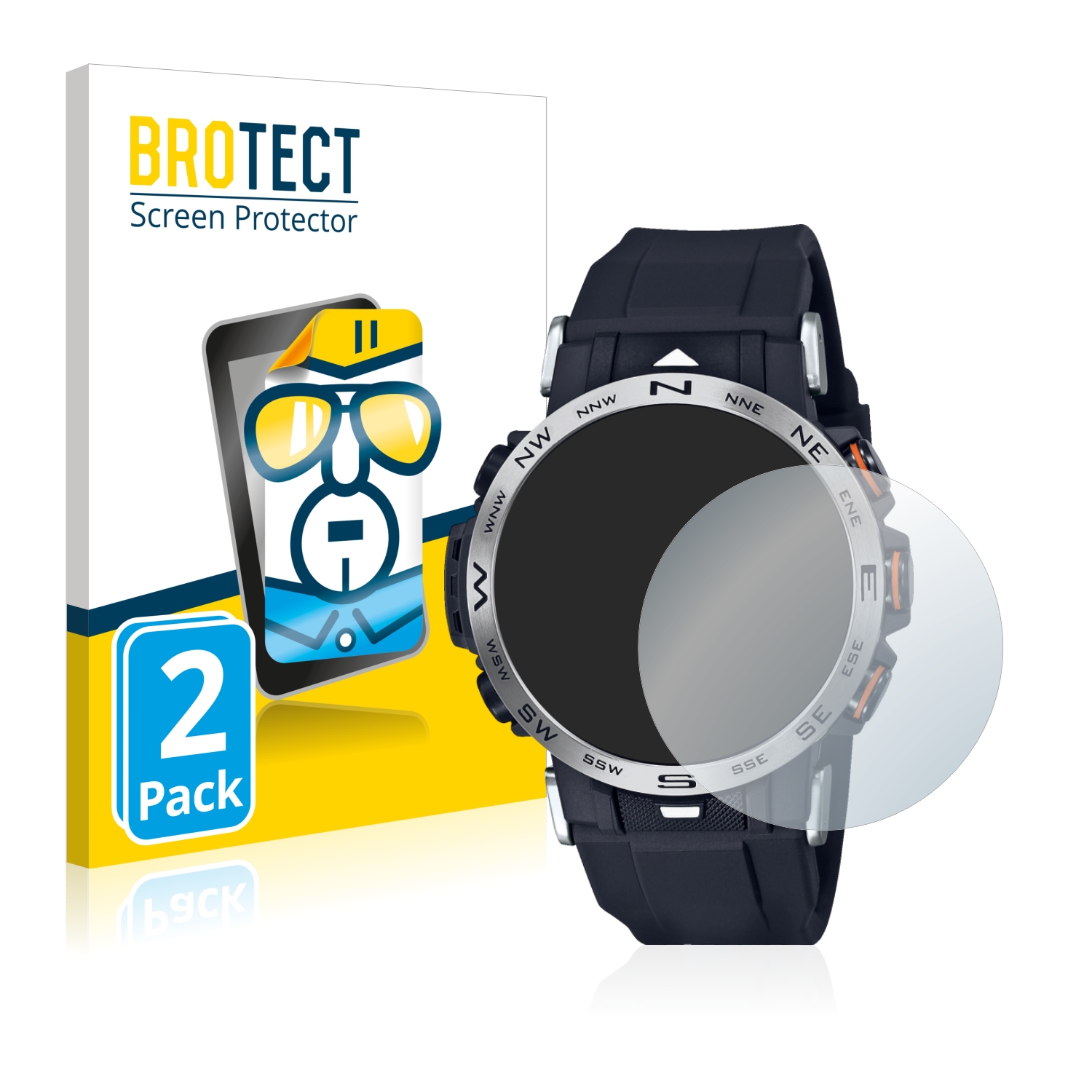 2x BROTECT Displayschutz-Folie pro Casio Pro Trek PRW-30-1AER