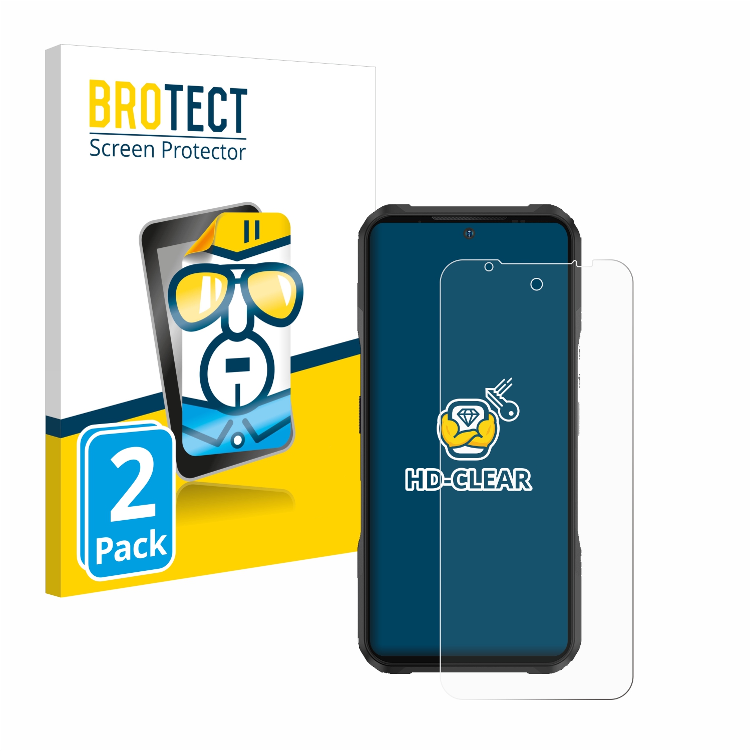2x BROTECT Displayschutz-Folie pro Doogee V20
