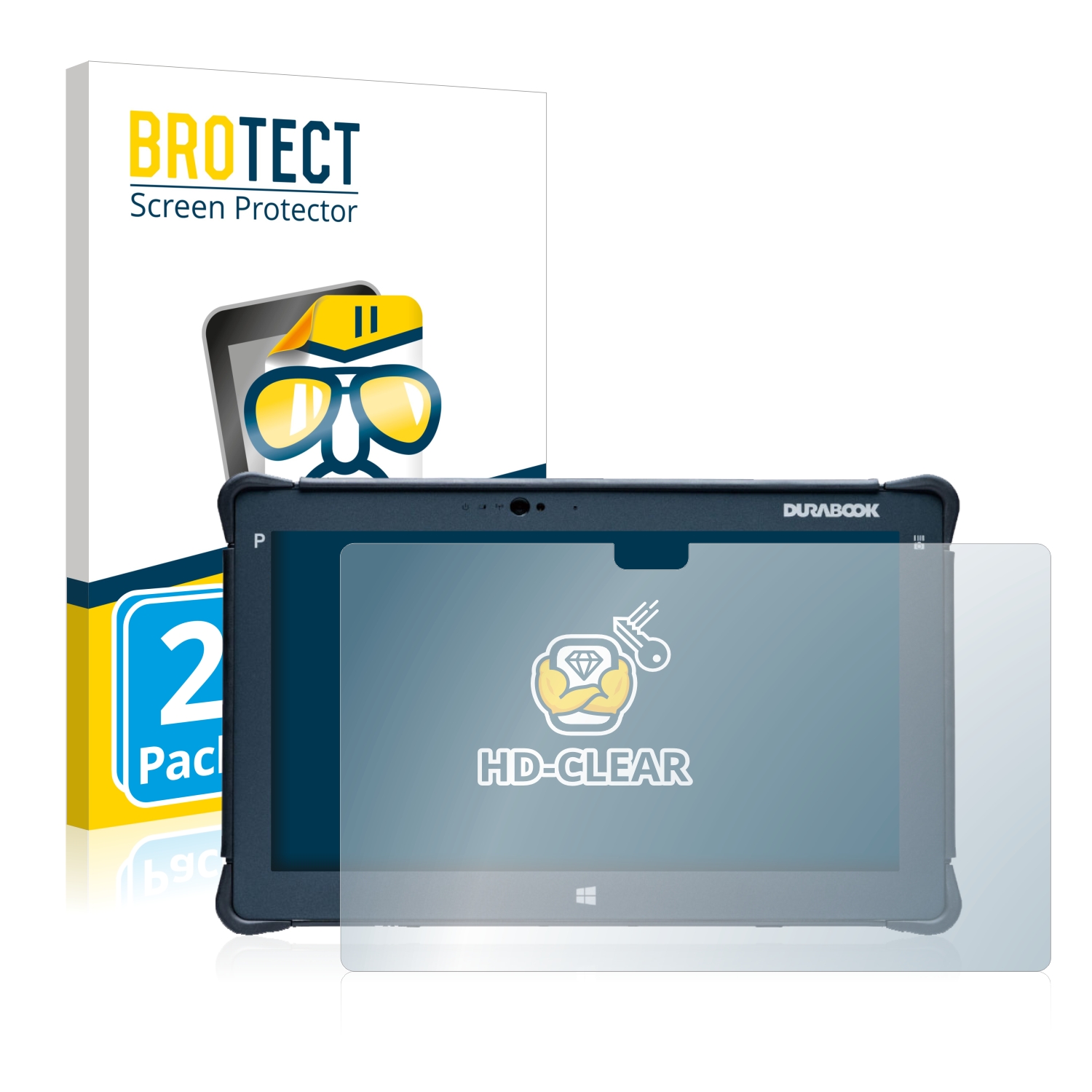 2x BROTECT Displayschutz-Folie pro Durabook R11