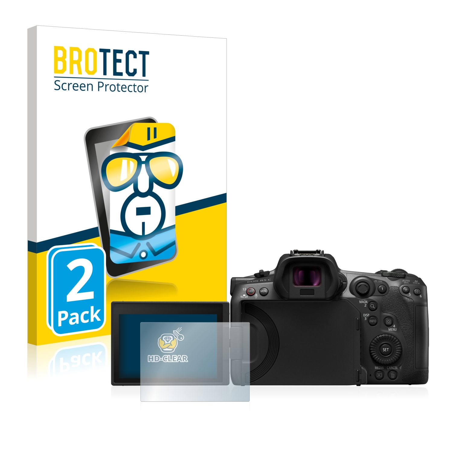 2x BROTECT Displayschutz-Folie pro Canon EOS R5 C