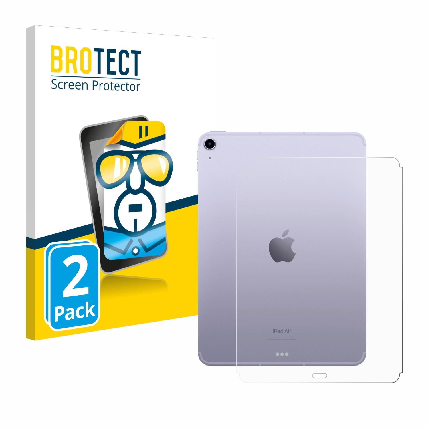 2x BROTECT Displayschutz-Folie pro Apple iPad Air 5 WiFi Cellular 2022 (zadní strana, 5. Gen.)