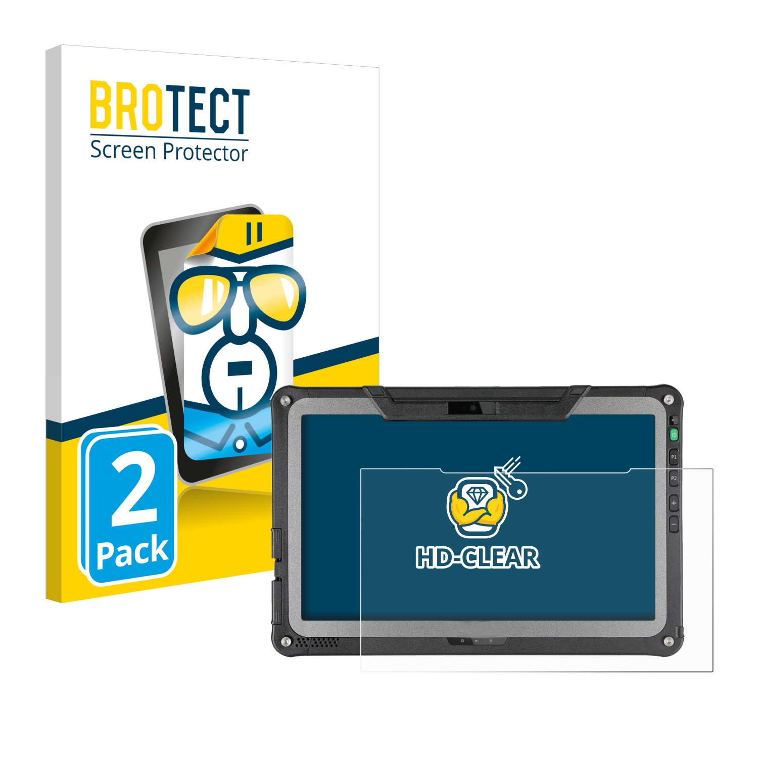 2x BROTECT Displayschutz-Folie pro Getac F110 G6