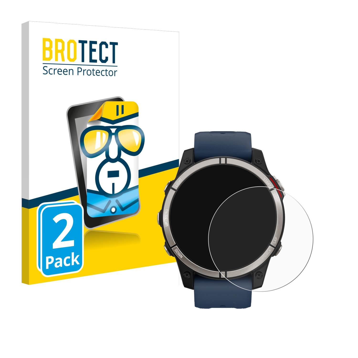 2x BROTECT Displayschutz-Folie pro Garmin quatix 7