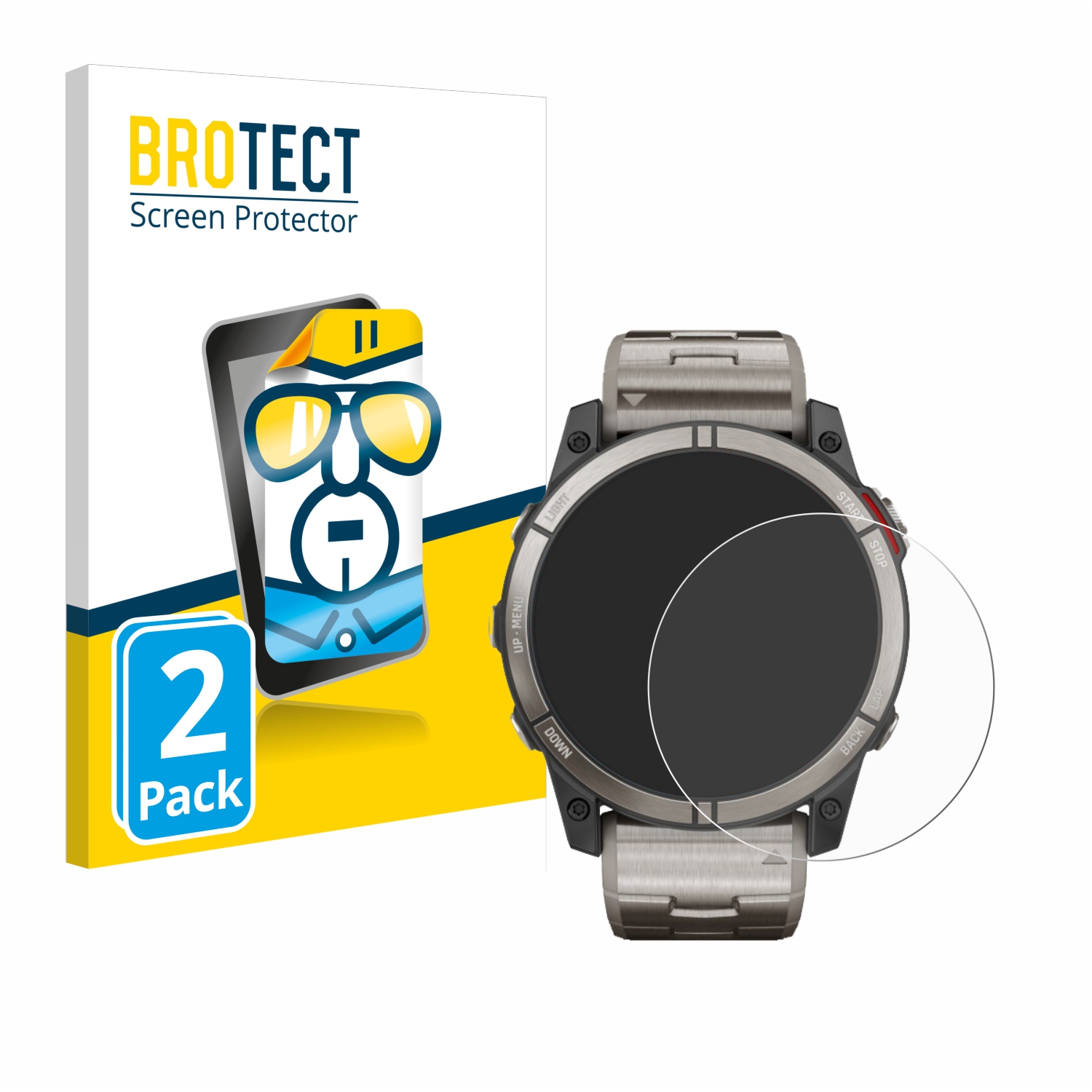 2x BROTECT Displayschutz-Folie pro Garmin quatix 7X
