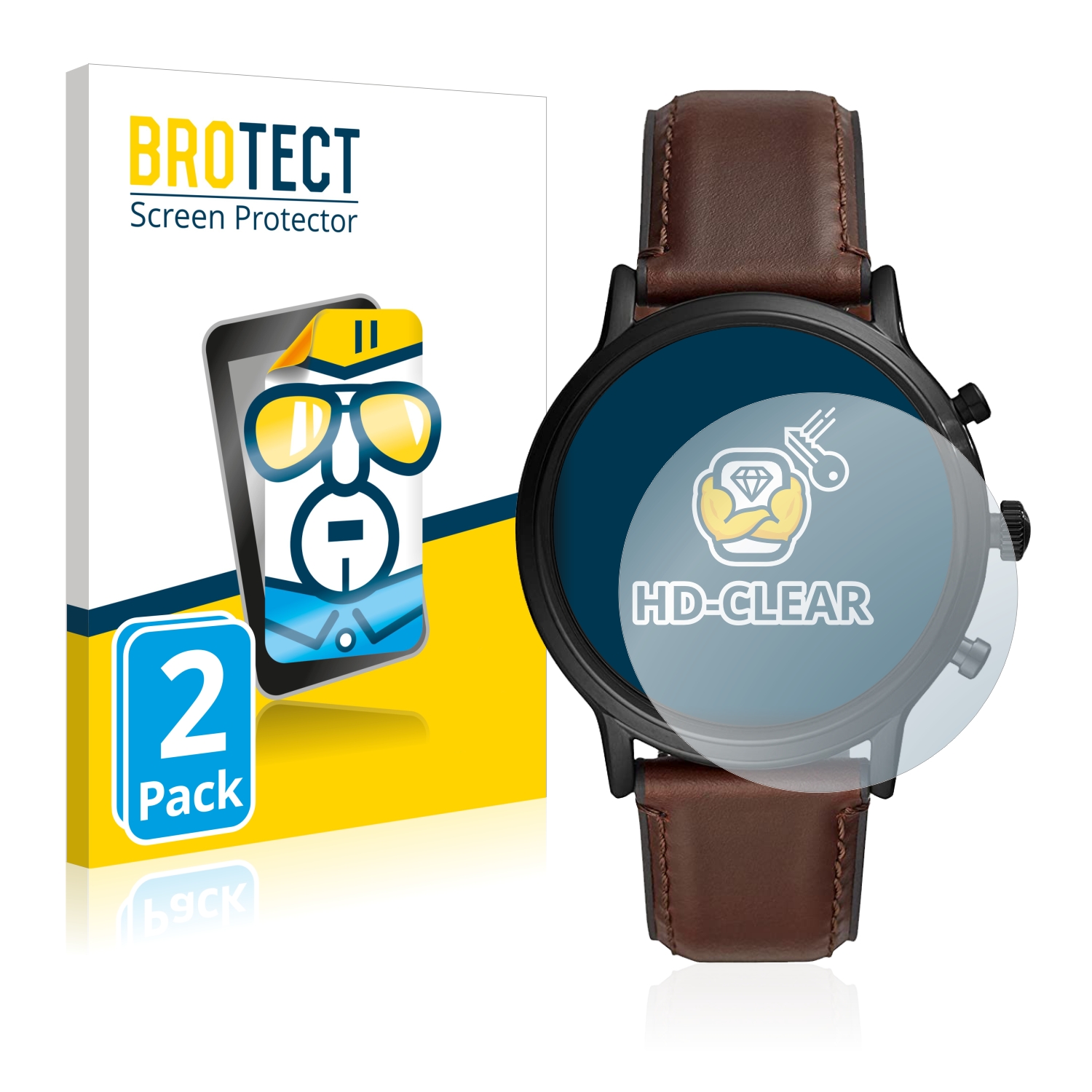 2x BROTECT Displayschutz-Folie pro Fossil Gen 5