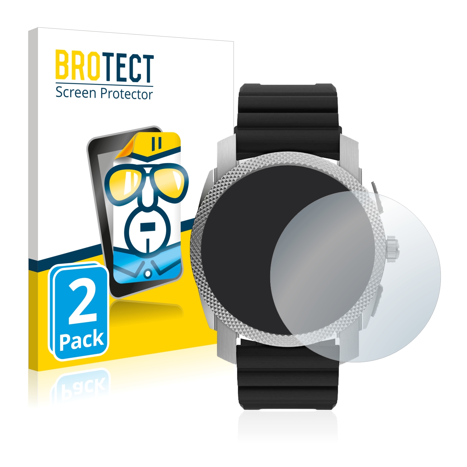 2x BROTECT Displayschutz-Folie pro Fossil Gen 6 Hybrid Machine (45mm)