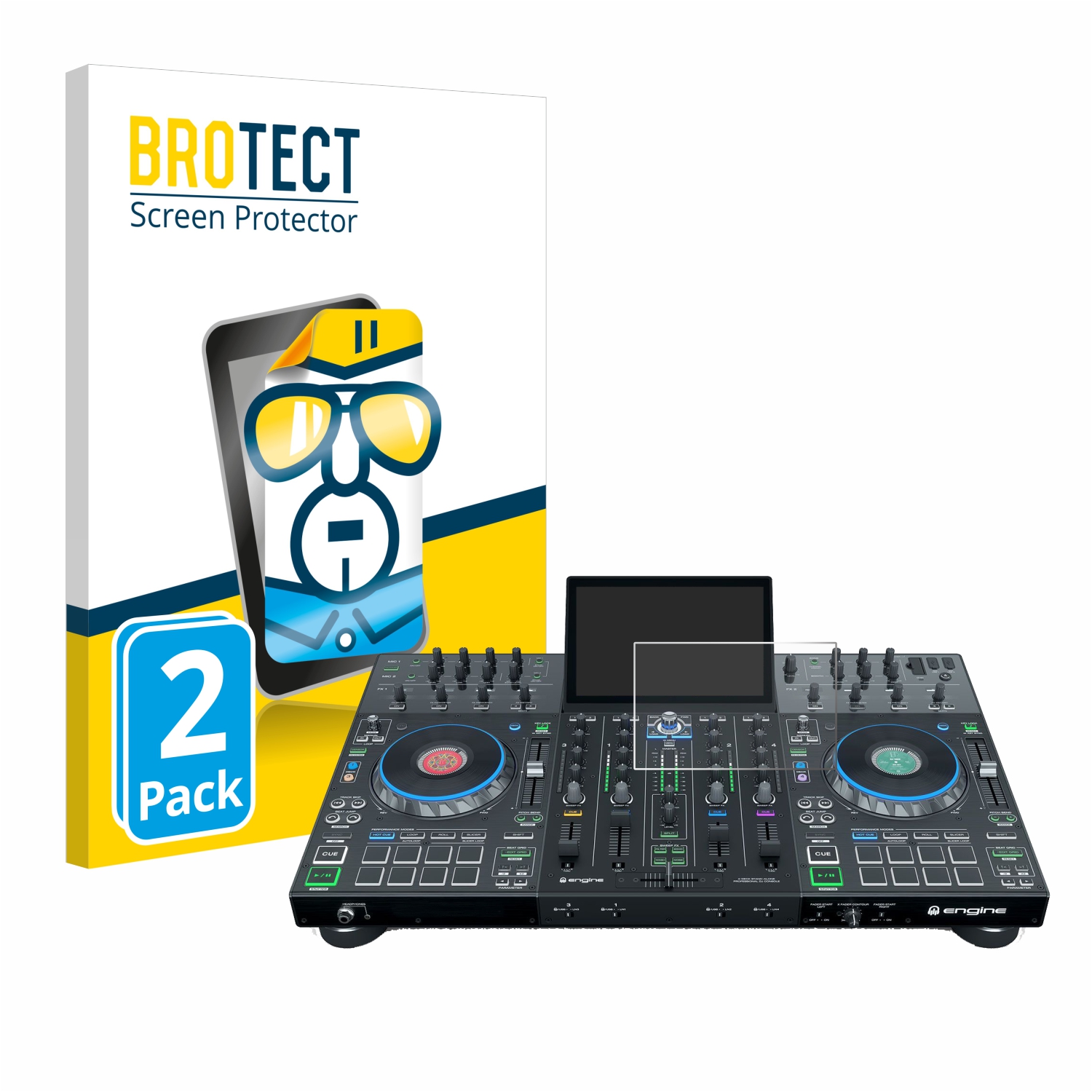 2x BROTECT Displayschutz-Folie pro Denon DJ Prime 4