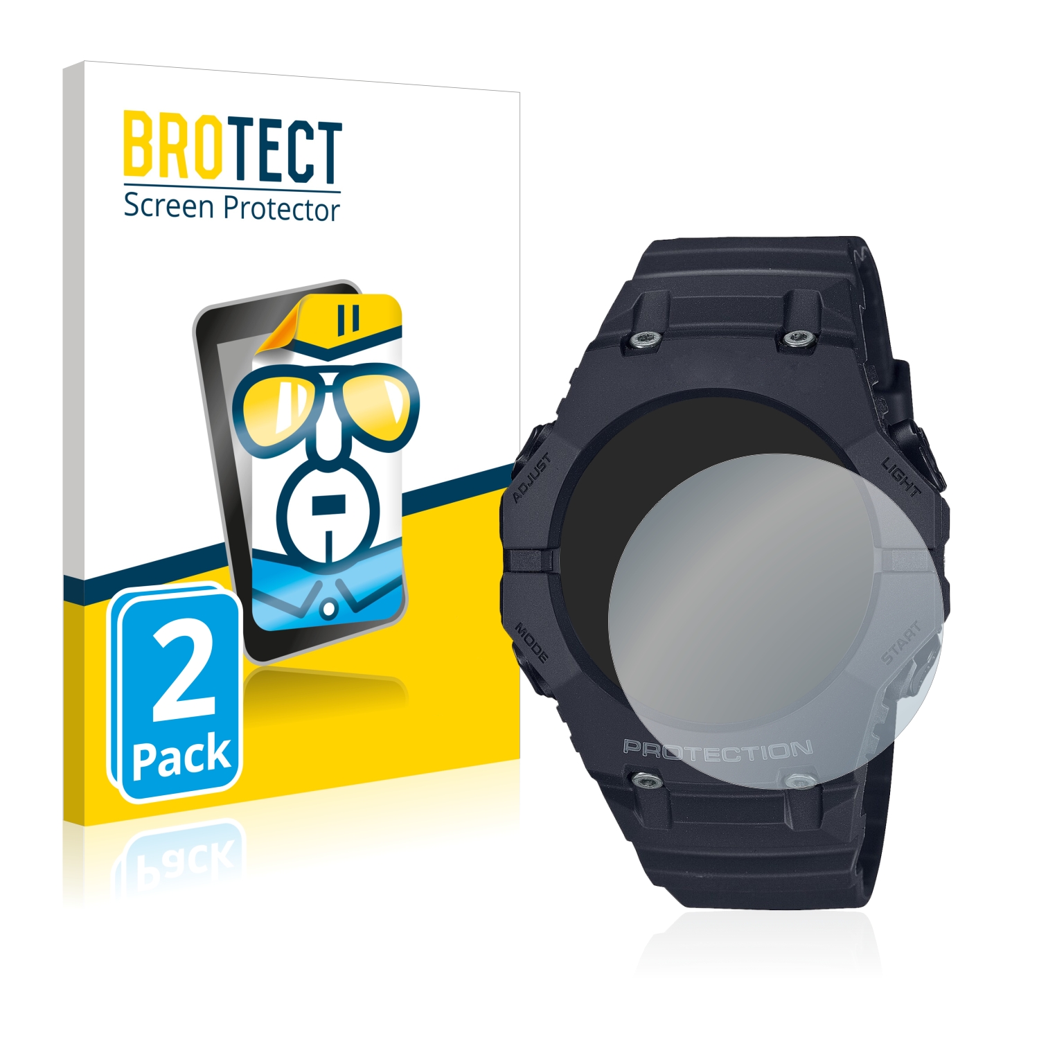2x BROTECT Displayschutz-Folie pro Casio G-Shock GA-B001