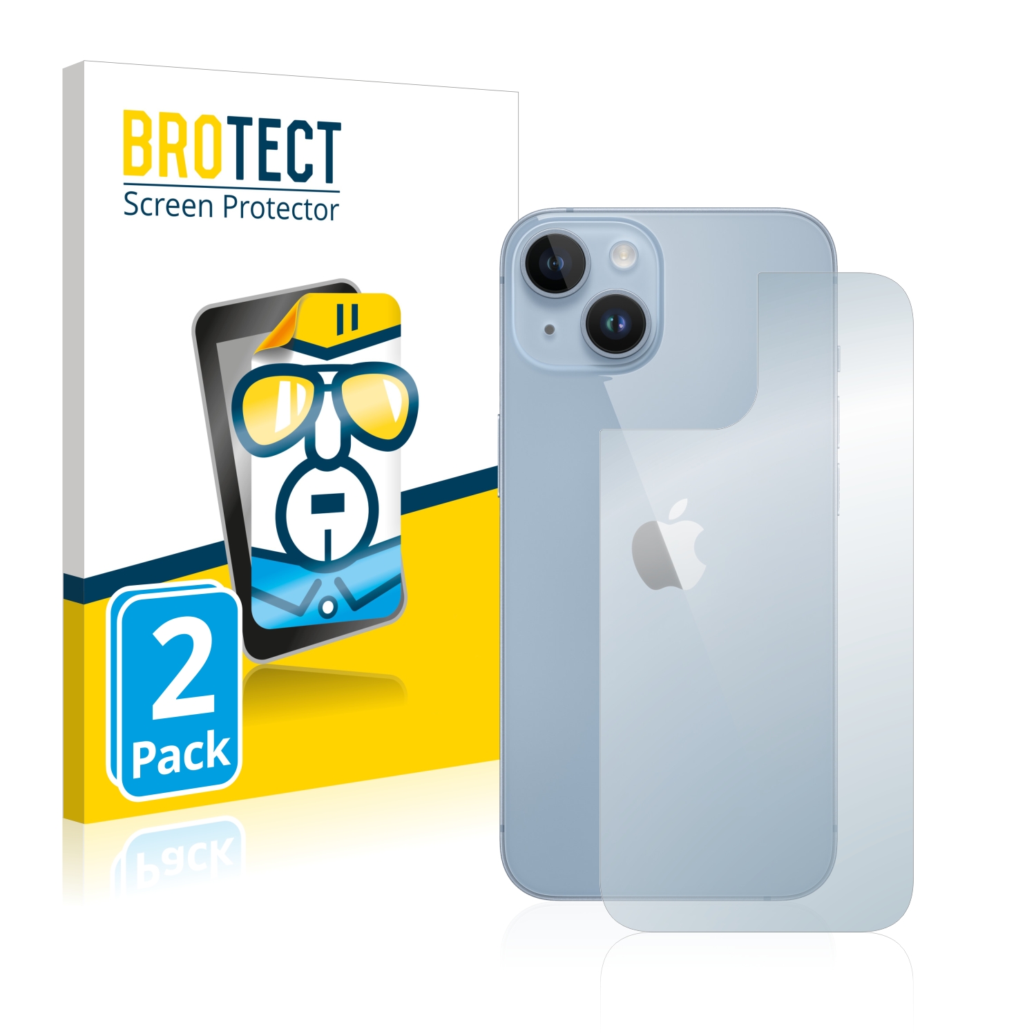 2x BROTECT Displayschutz-Folie pro Apple iPhone 14 (zadní strana)