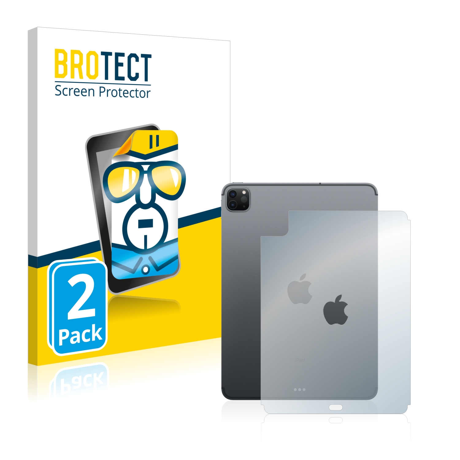 2x BROTECT Displayschutz-Folie pro Apple iPad Pro 11 2022 (zadní strana, 4. Gen.)