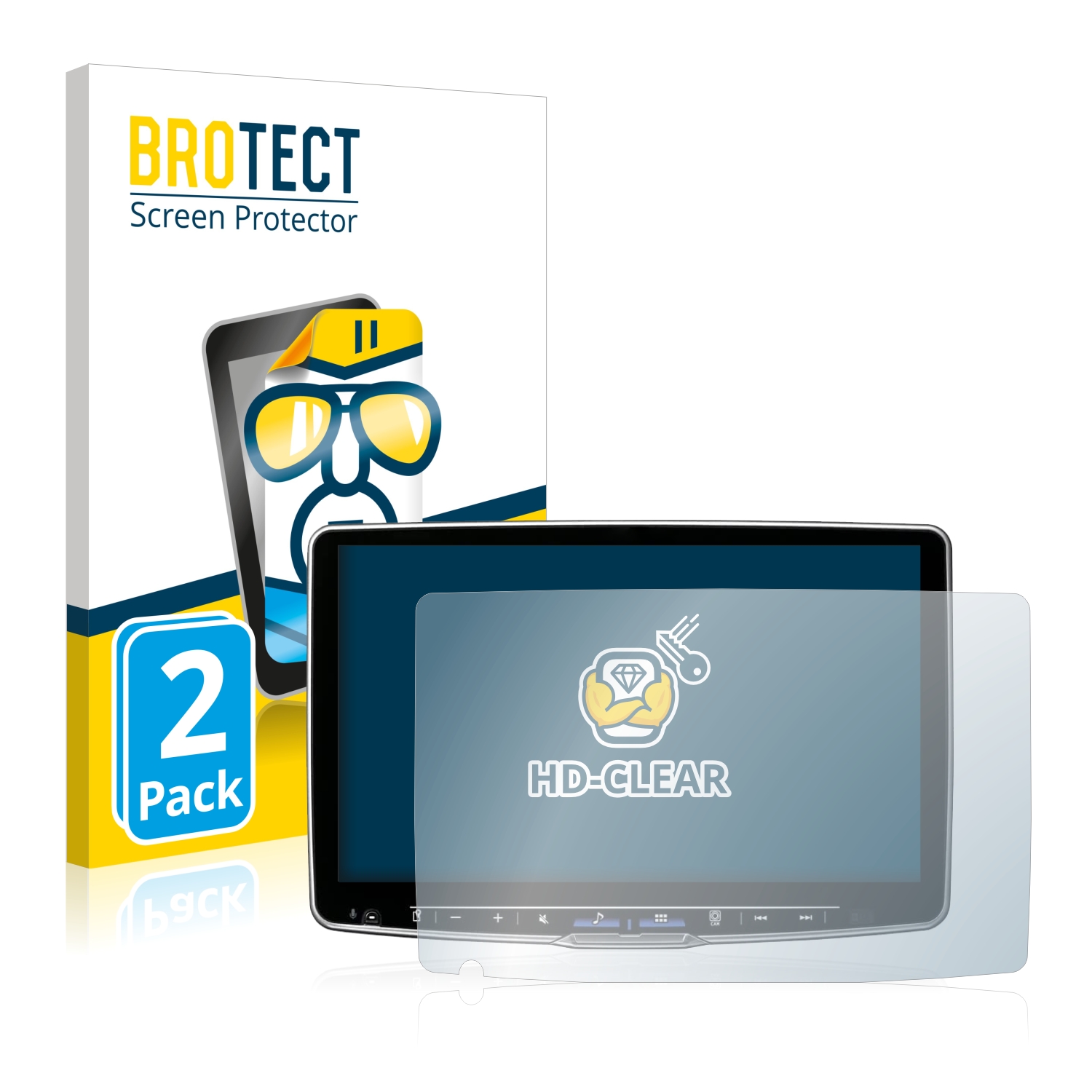 2x BROTECT Displayschutz-Folie pro Alpine ILX-F115D