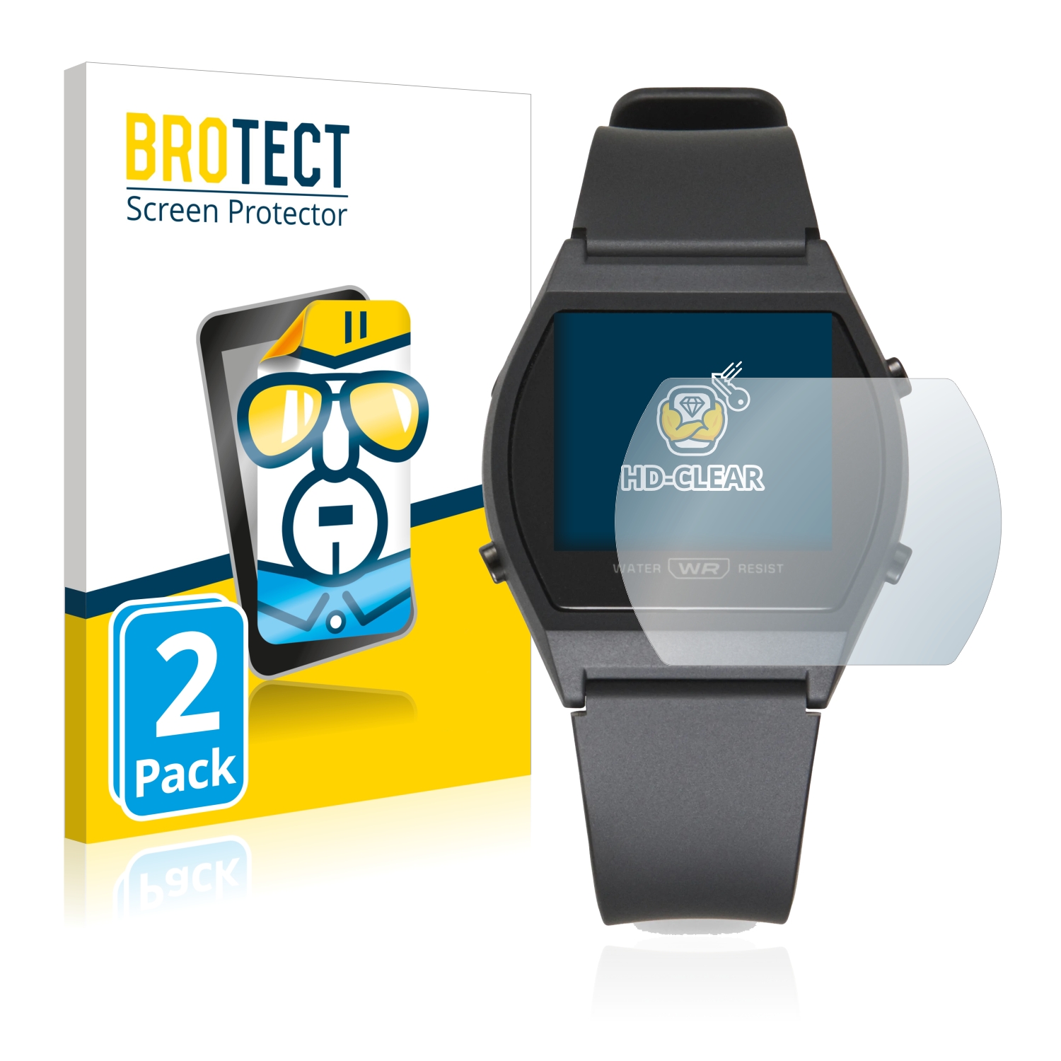 2x BROTECT Displayschutz-Folie pro Casio LW-204-1BEF