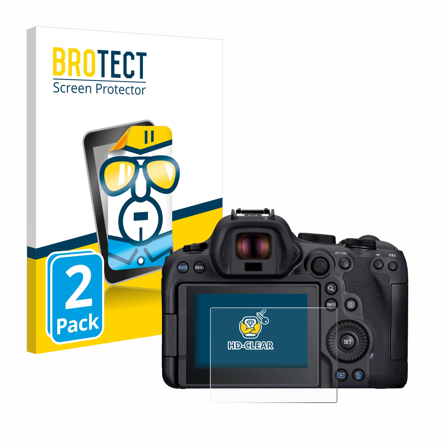 2x BROTECT Displayschutz-Folie pro Canon EOS R6 Mark II