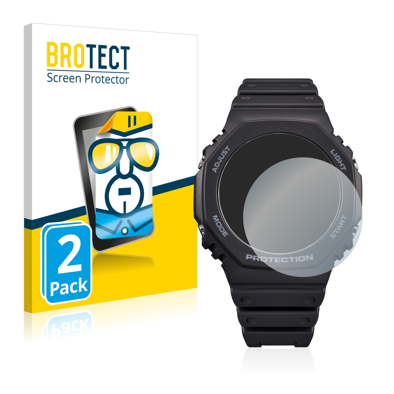 2x BROTECT Displayschutz-Folie pro Casio G-Shock GA-B2100