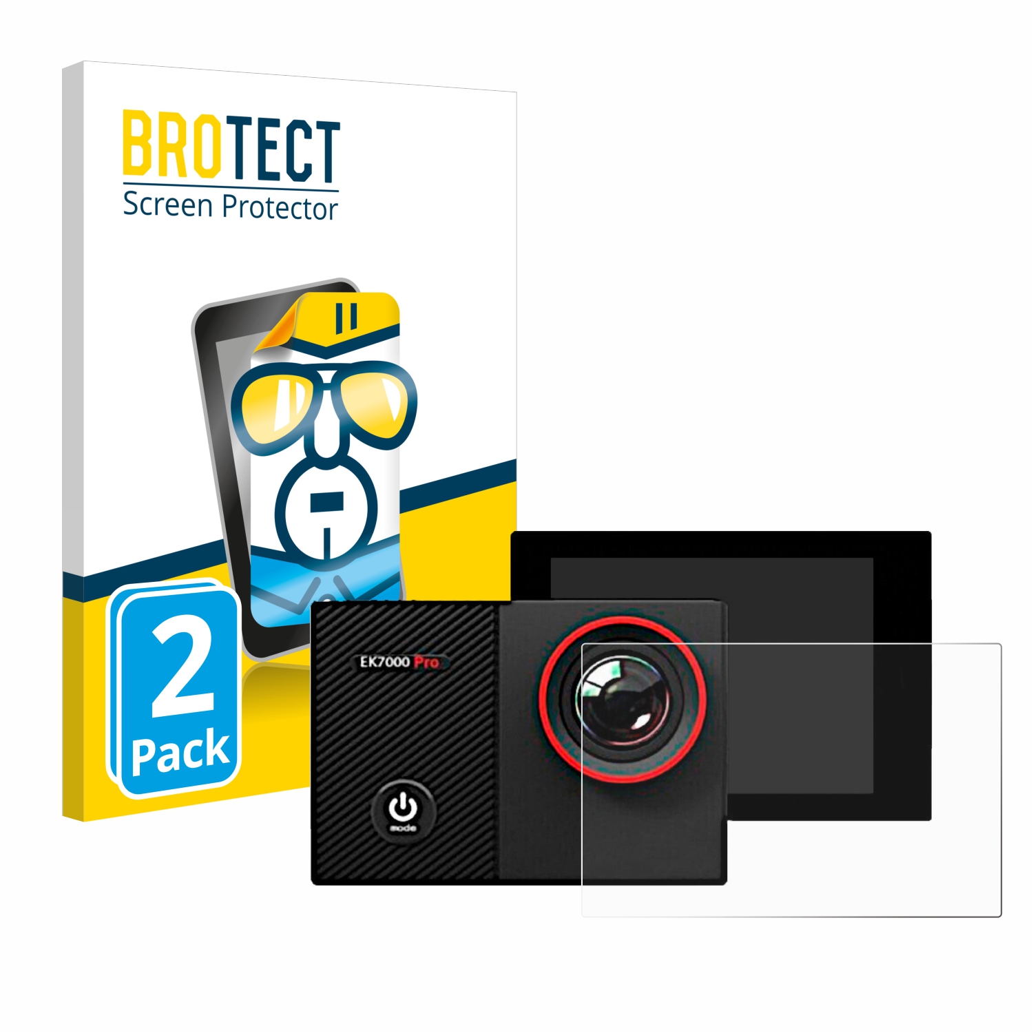 2x BROTECT Displayschutz-Folie pro Akaso EK7000 Pro