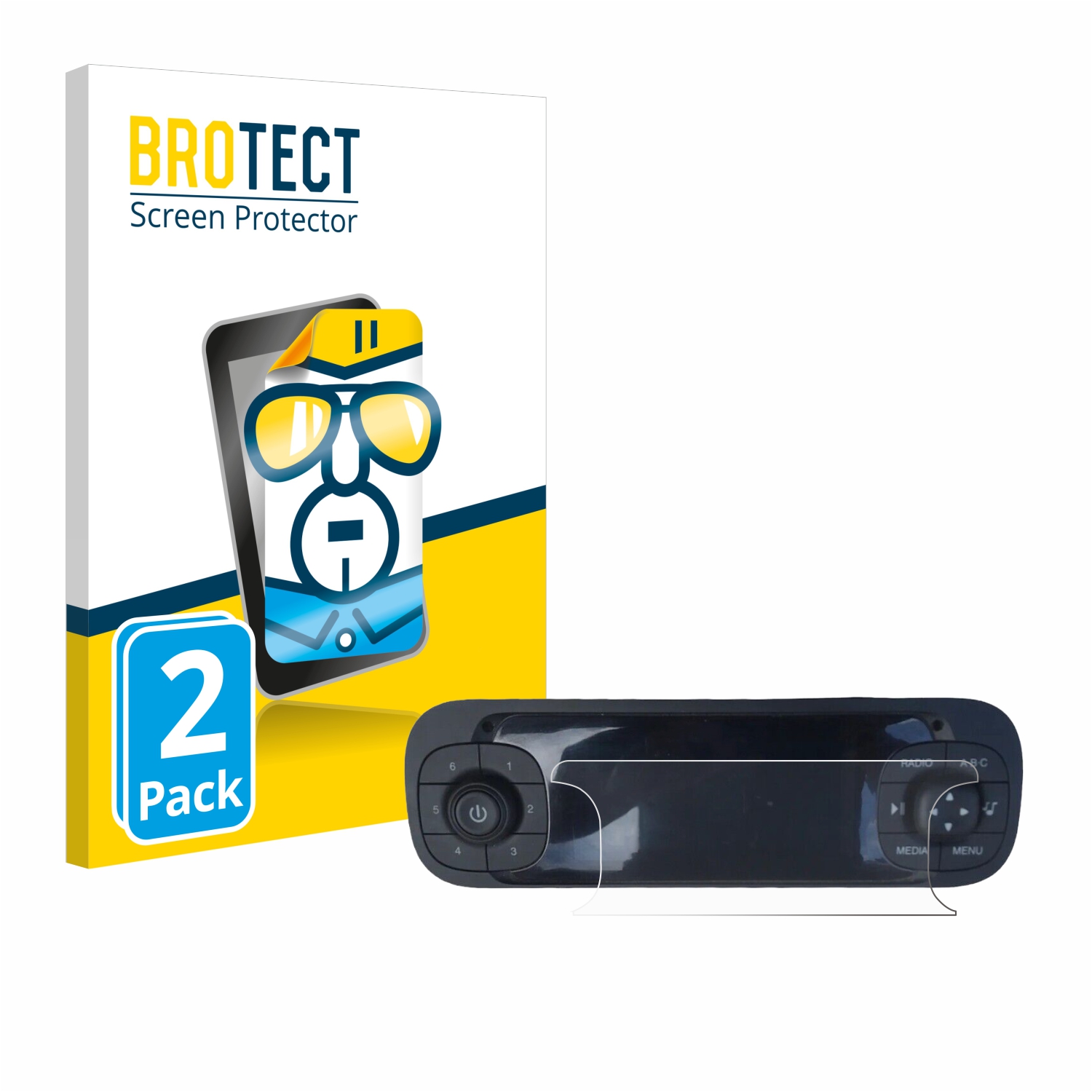 2x BROTECT Displayschutz-Folie pro Fiat Panda 2019