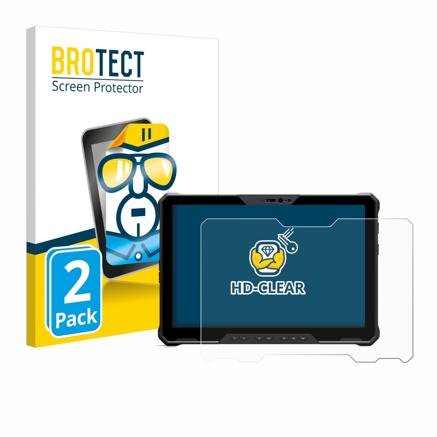 2x BROTECT Displayschutz-Folie pro Dell Latitude 7230 Rugged Extreme