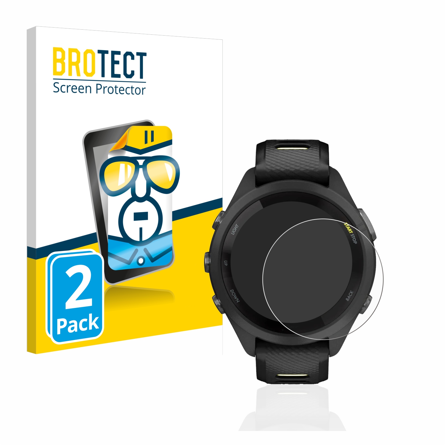 2x BROTECT Displayschutz-Folie pro Garmin Forerunner 265S (42 mm)