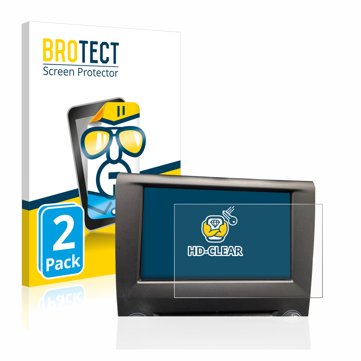 2x BROTECT Displayschutz-Folie pro Ford Mondeo S&S Business sync 3 2016