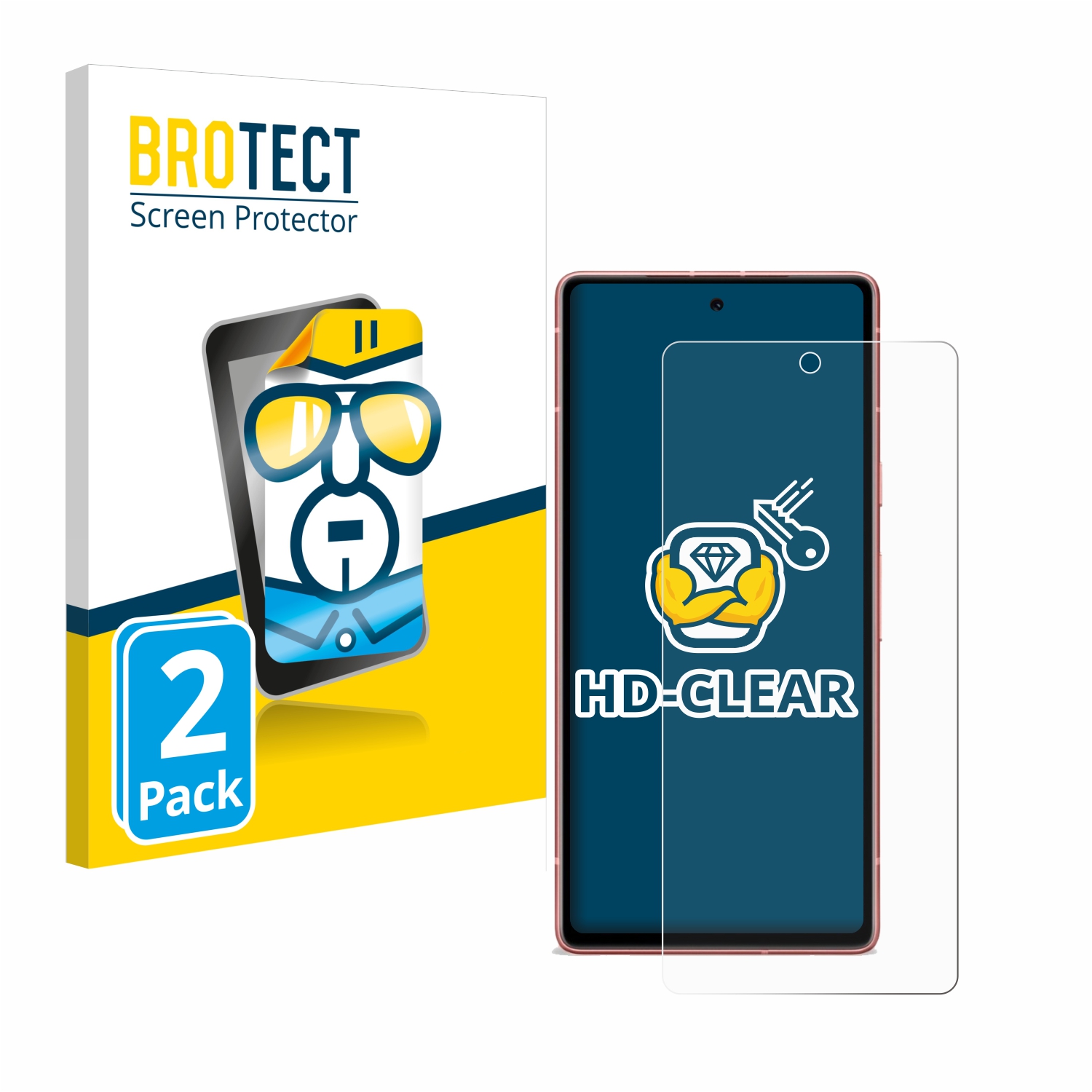 2x BROTECT Displayschutz-Folie pro Google Pixel 7a
