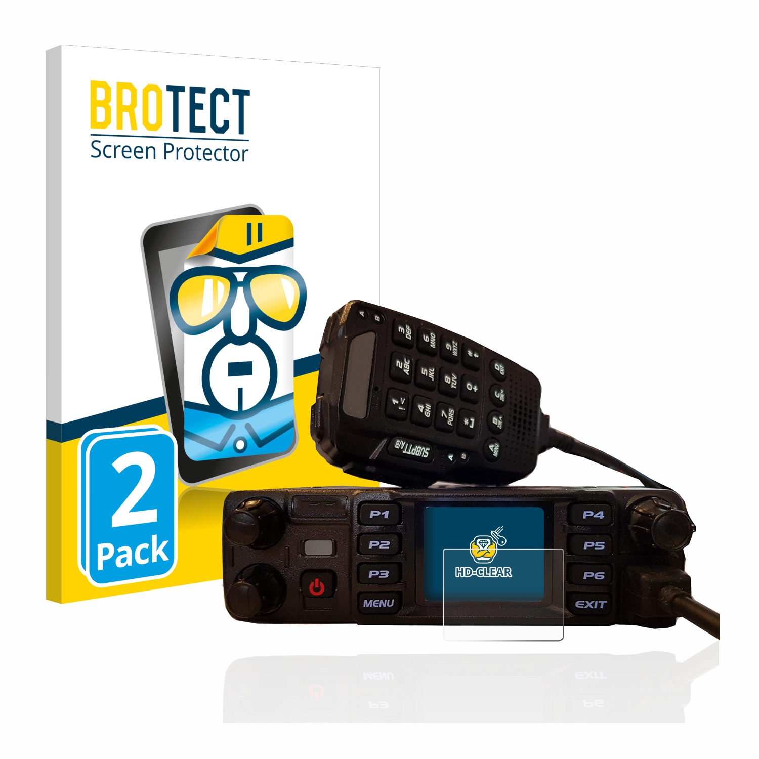 2x BROTECT Displayschutz-Folie pro AnyTone AT-D578UV plus