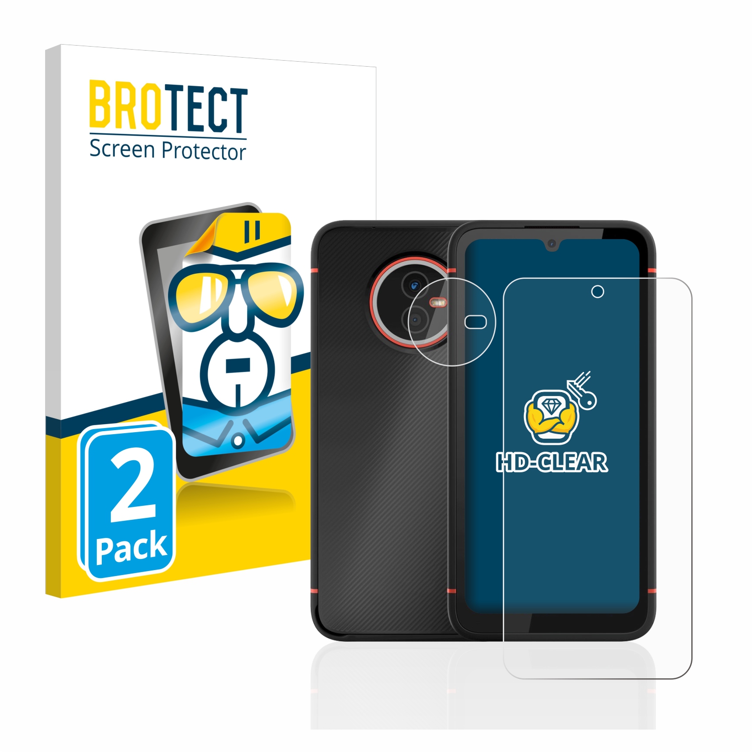 2x BROTECT Displayschutz-Folie pro Gigaset GX4 (displej+Kamera)