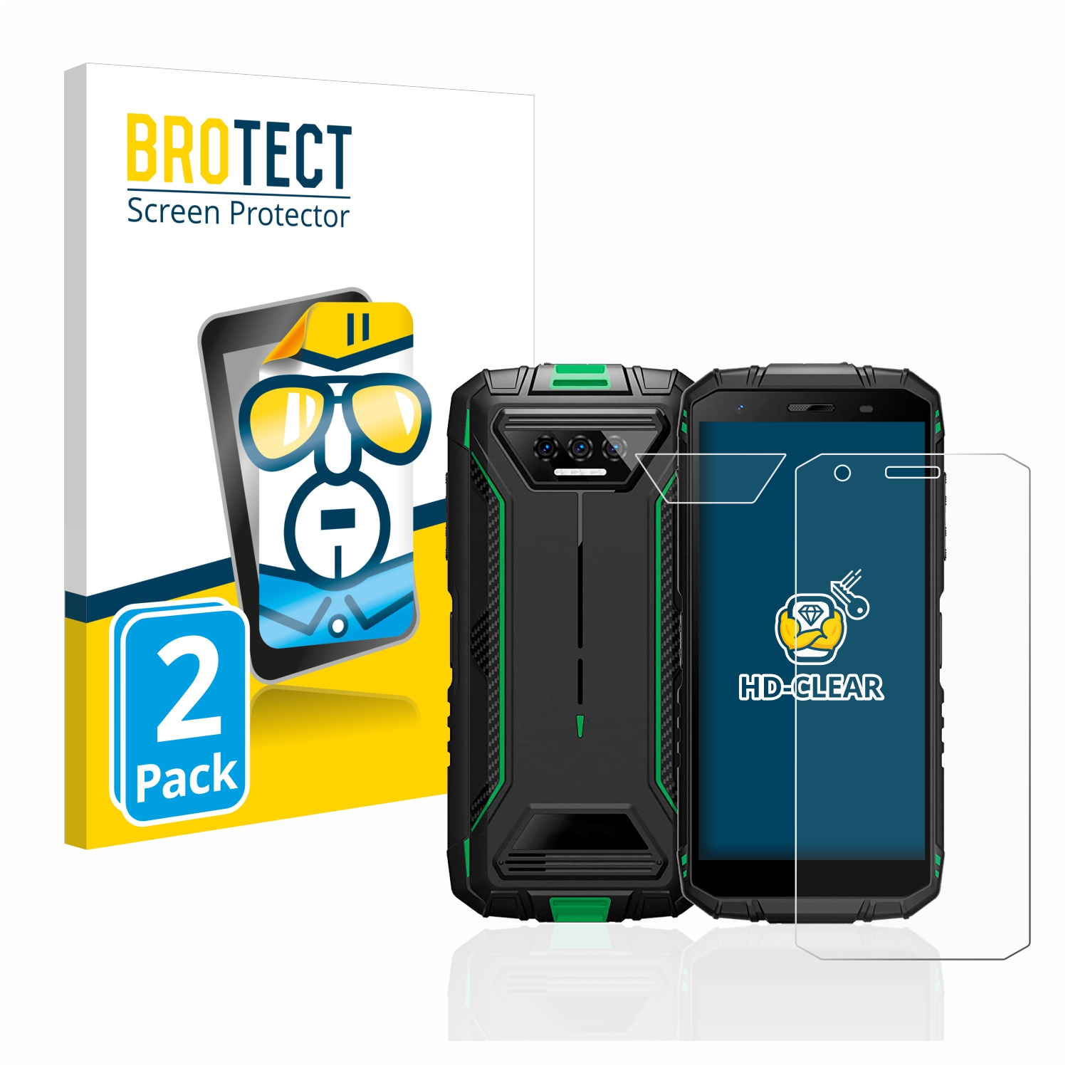 2x BROTECT Displayschutz-Folie pro Doogee S41 Pro (displej+Kamera)