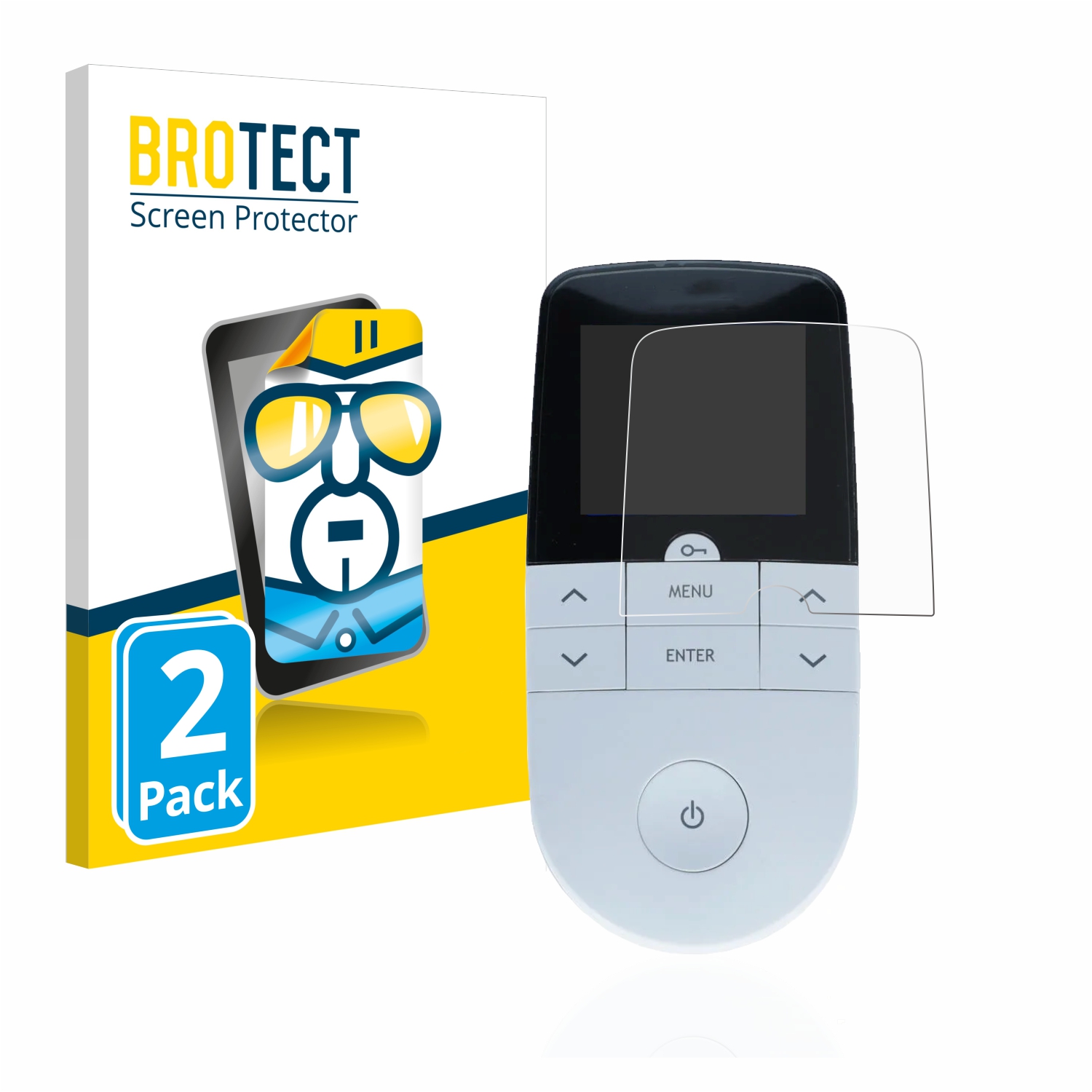 2x BROTECT Displayschutz-Folie pro Beurer EM 49 Digital TENS/EMS