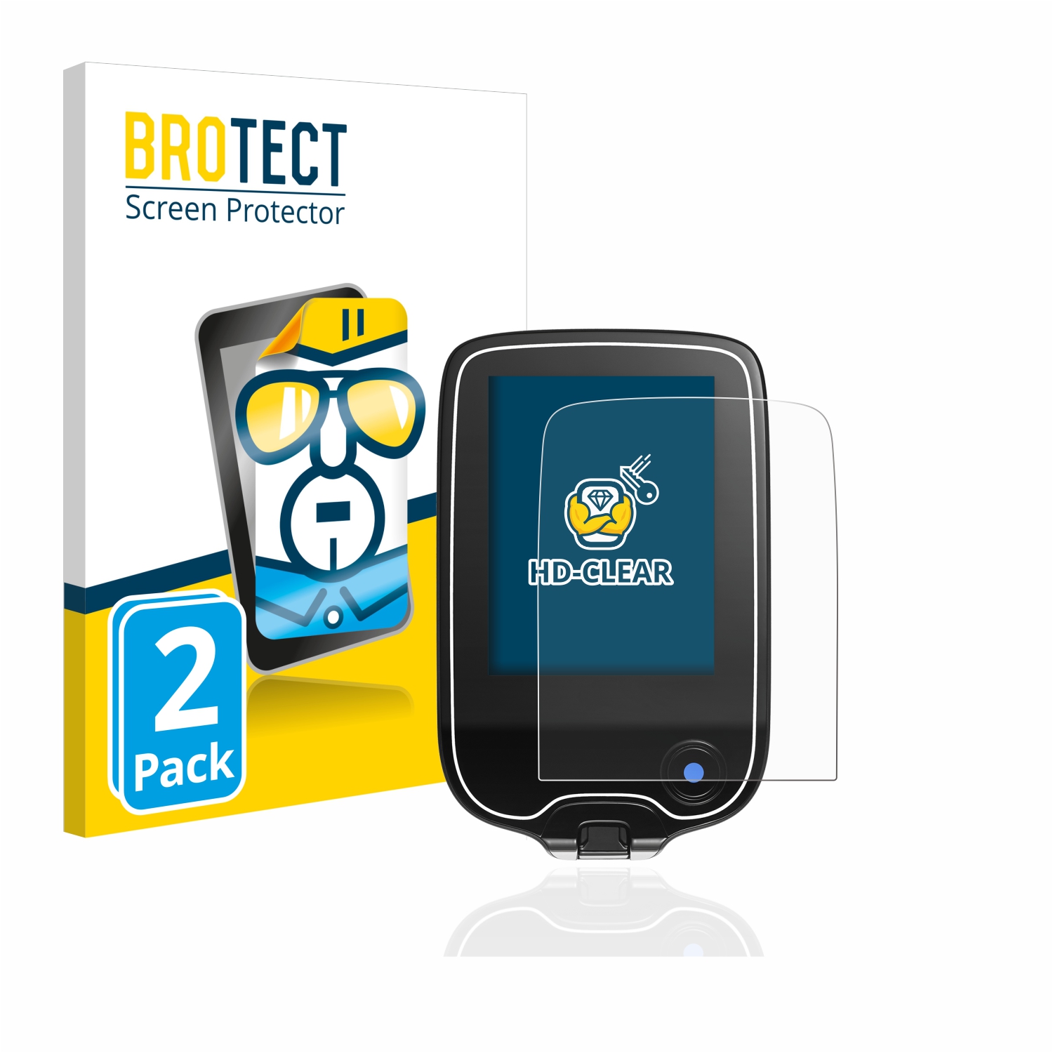 2x BROTECT Displayschutz-Folie pro Freestyle Libre 3