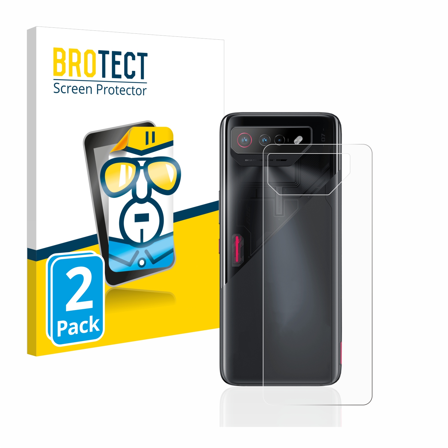 2x BROTECT Displayschutz-Folie pro ASUS ROG Phone 7 (zadní strana)