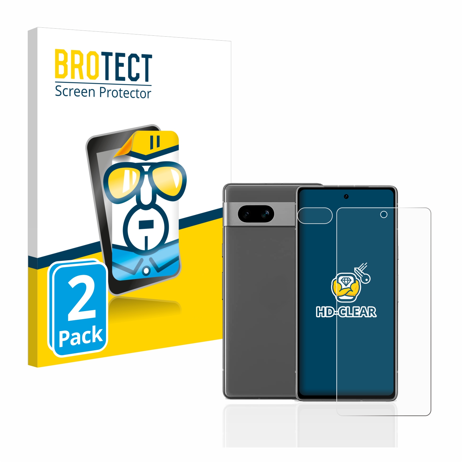 2x BROTECT Displayschutz-Folie pro Google Pixel 7a (displej+Kamera)