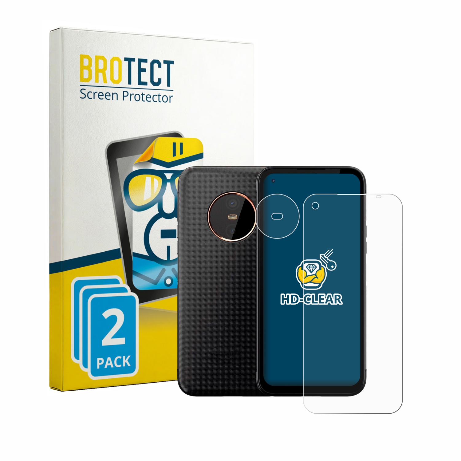 2x BROTECT Displayschutz-Folie pro Gigaset GX6 (displej+Kamera)